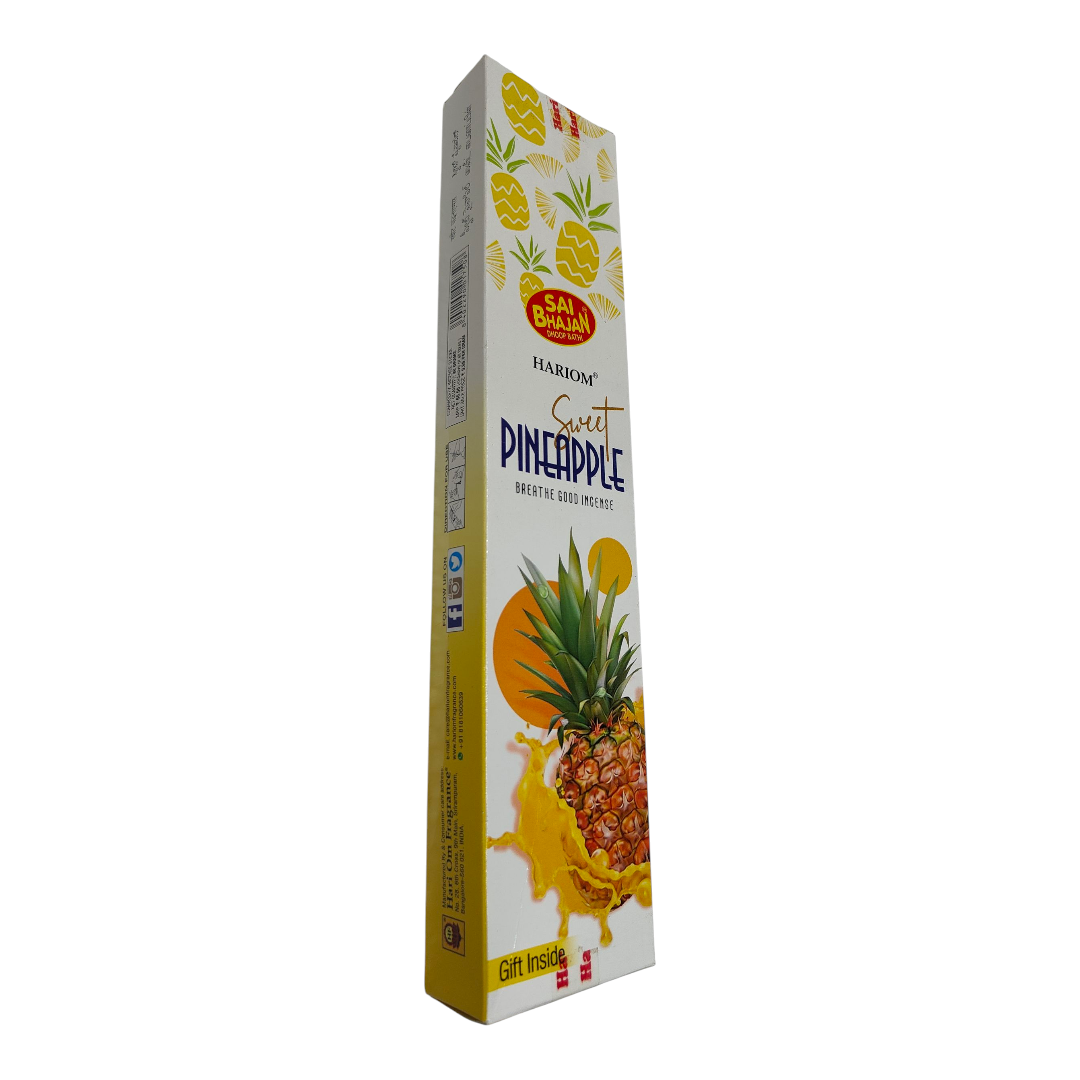Sai Bhajan Hariom Pineapple Breathe Good Incense - Anaar Flavour handcrafted masala agarbatti