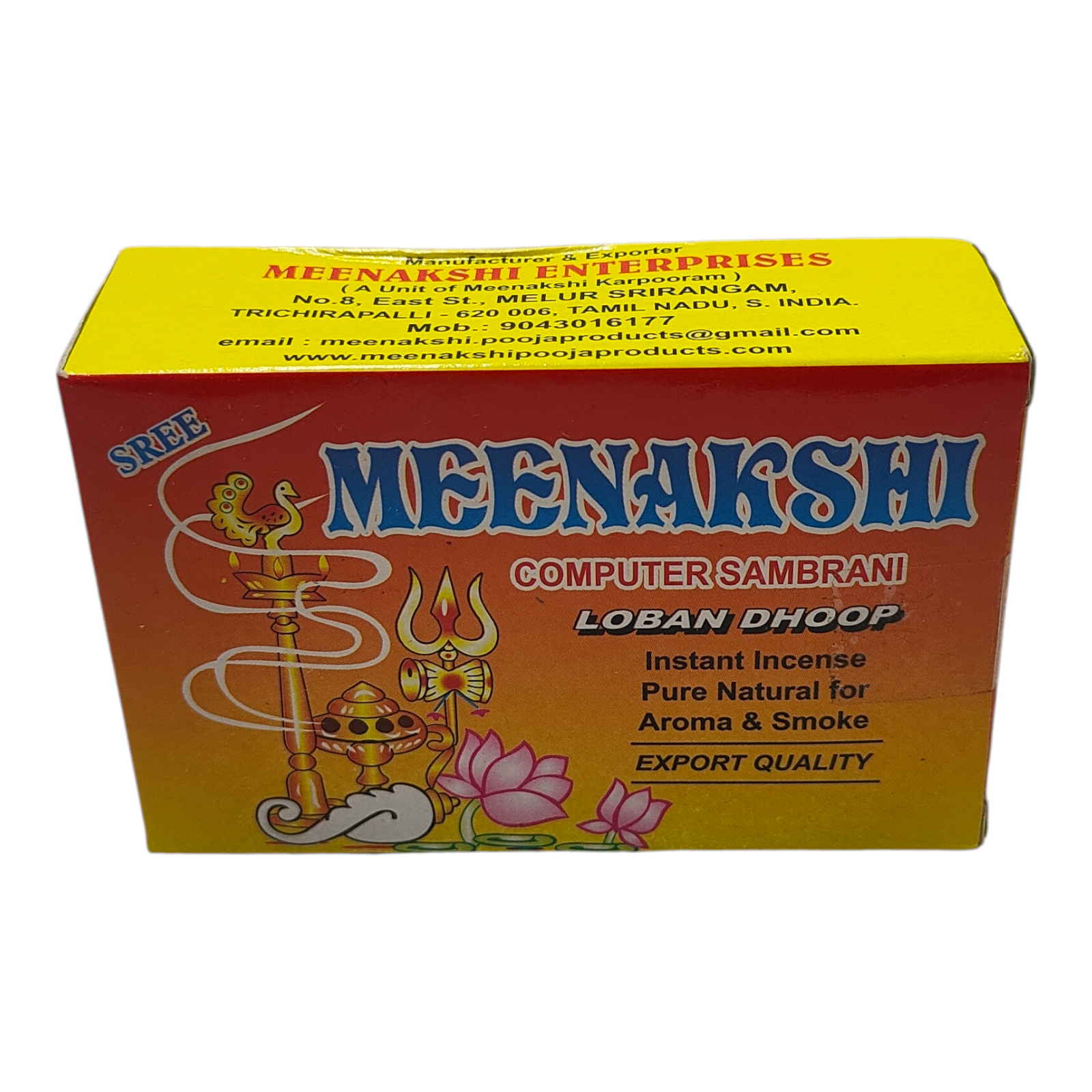 Meenakshni Computer Sambrani Loban Dhoop - traditional Aroma for Pooja & living room fragrance