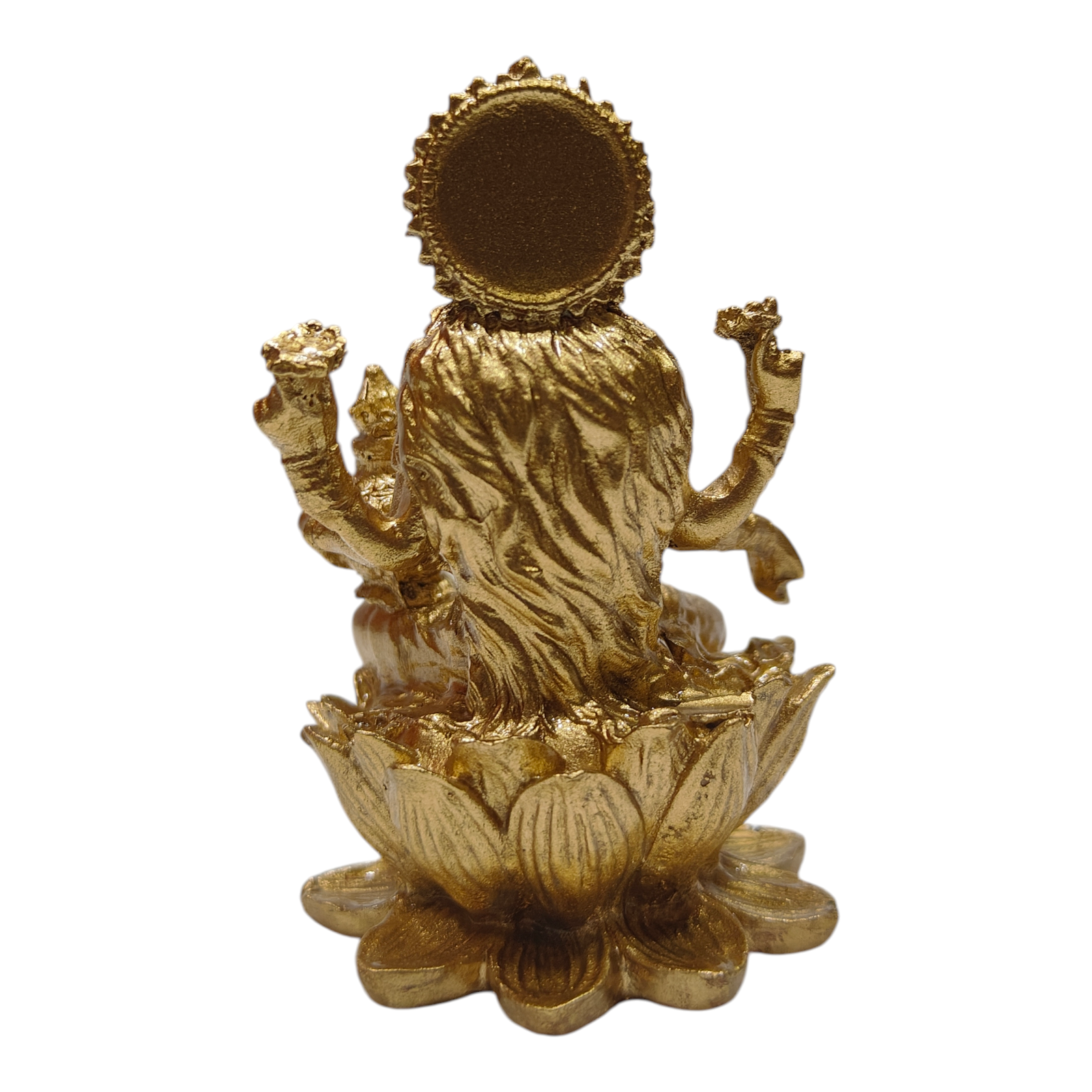 Sri Kamal Lakshmi Golden Shining  Figurine 3 inches - for pooja room & Auspicious Diwali gifting