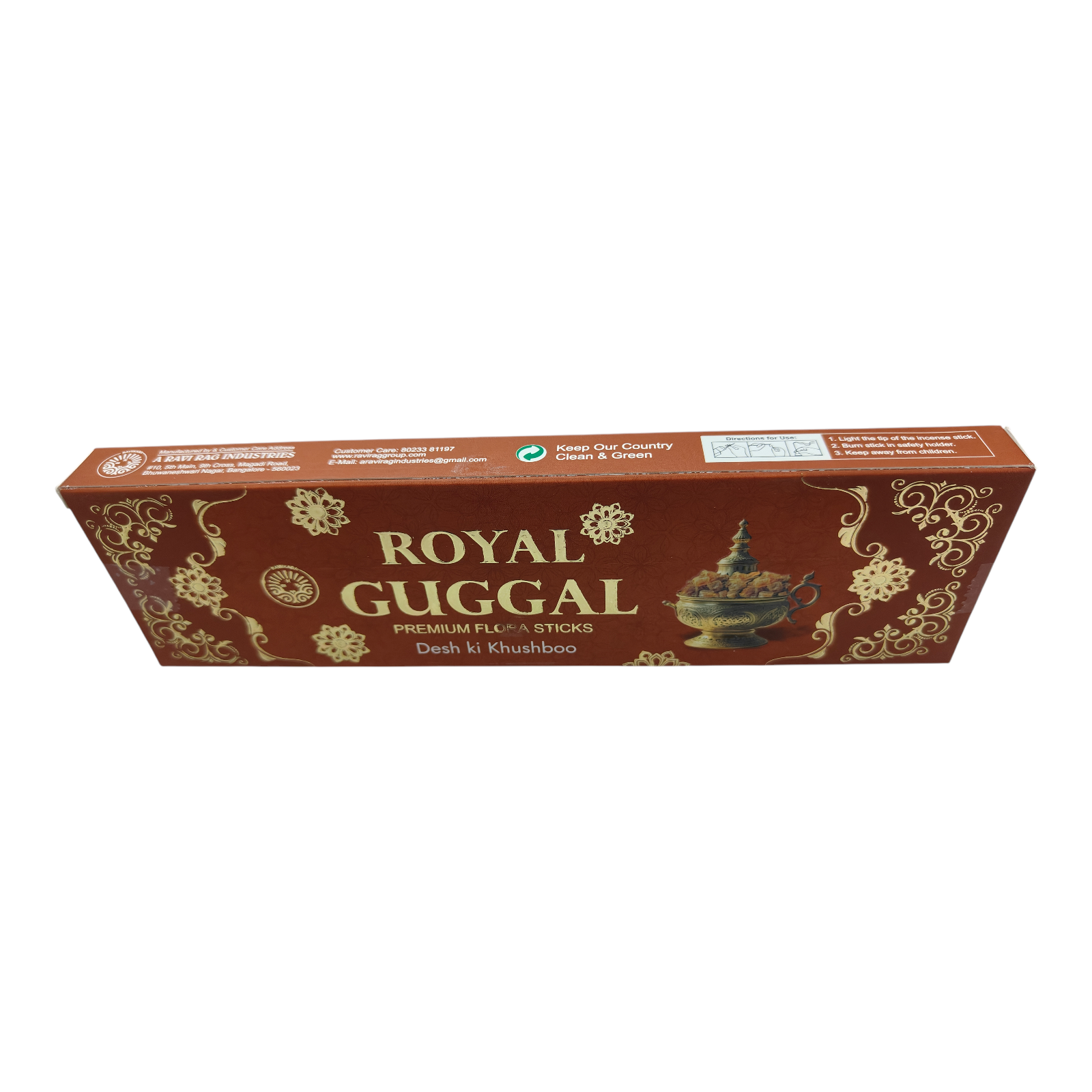 Ravi Rag Royal Guggal Premium Flora Sticks - traditional temple-style fragrance