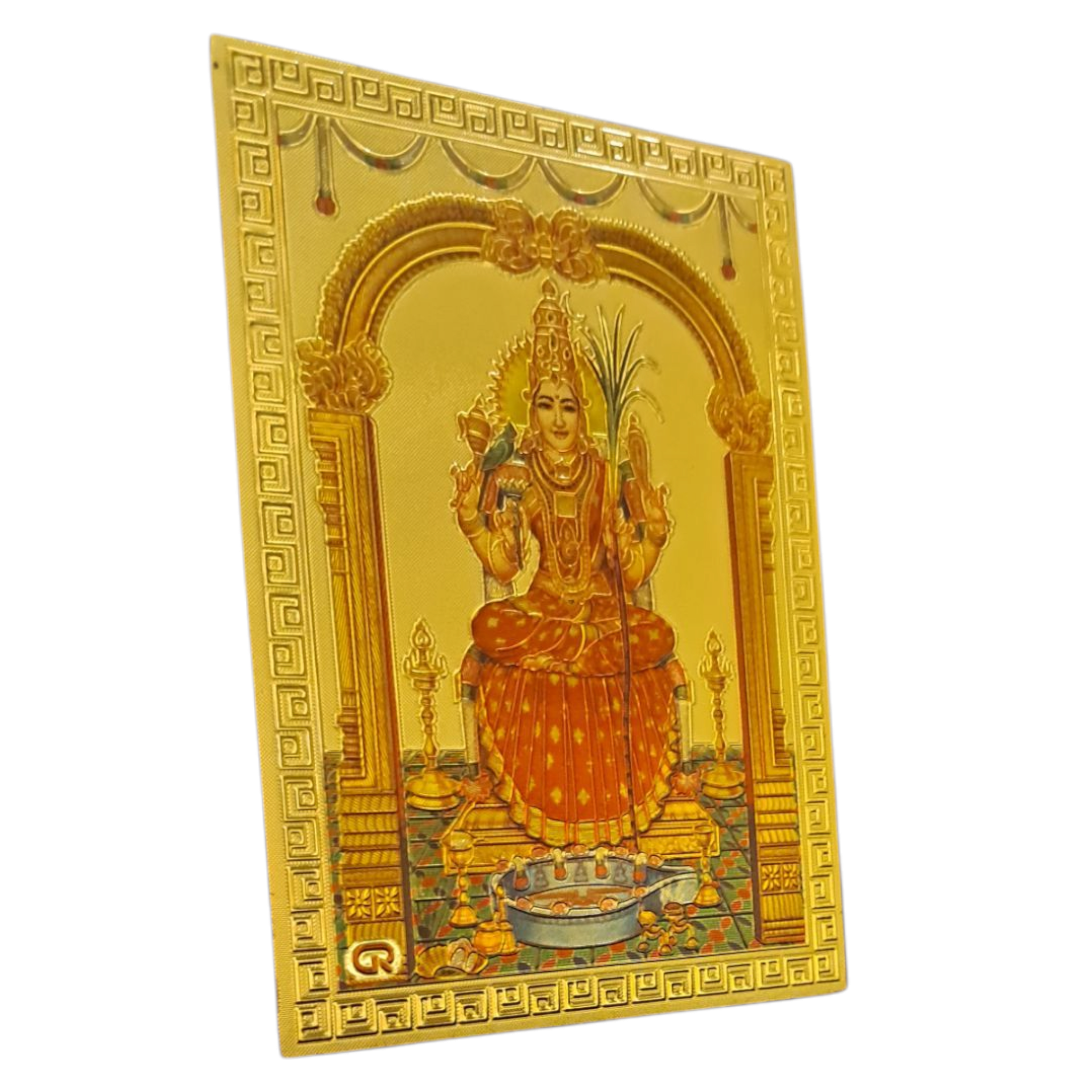 Kamakshi Amman Fridge Magnet Divine Decorative Souvenir 6.25 X 8.5 Cms