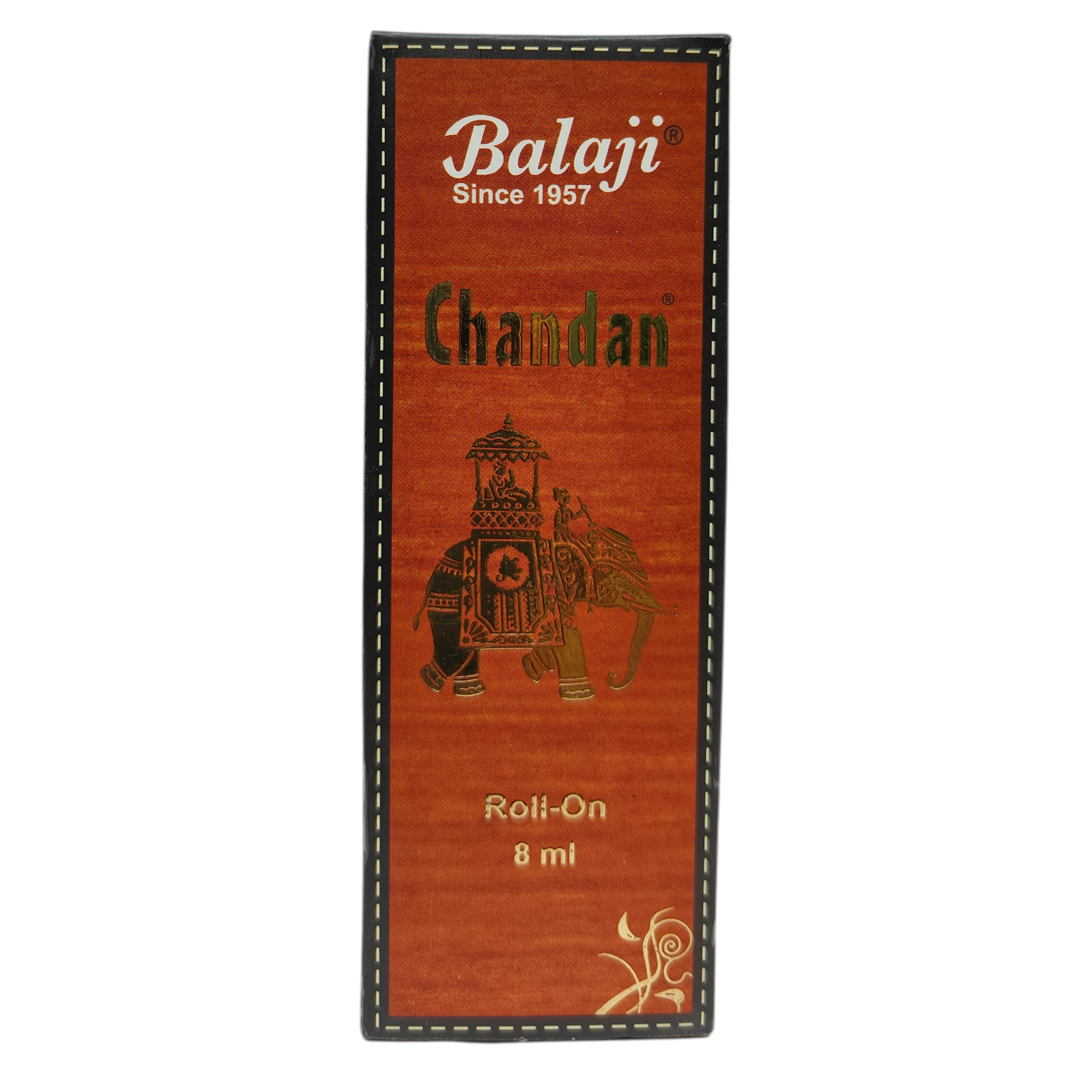 Balaji Chandan Attar Roll On 8ml - Pure Sandalwood Fragrance Oil spiritual and everyday use