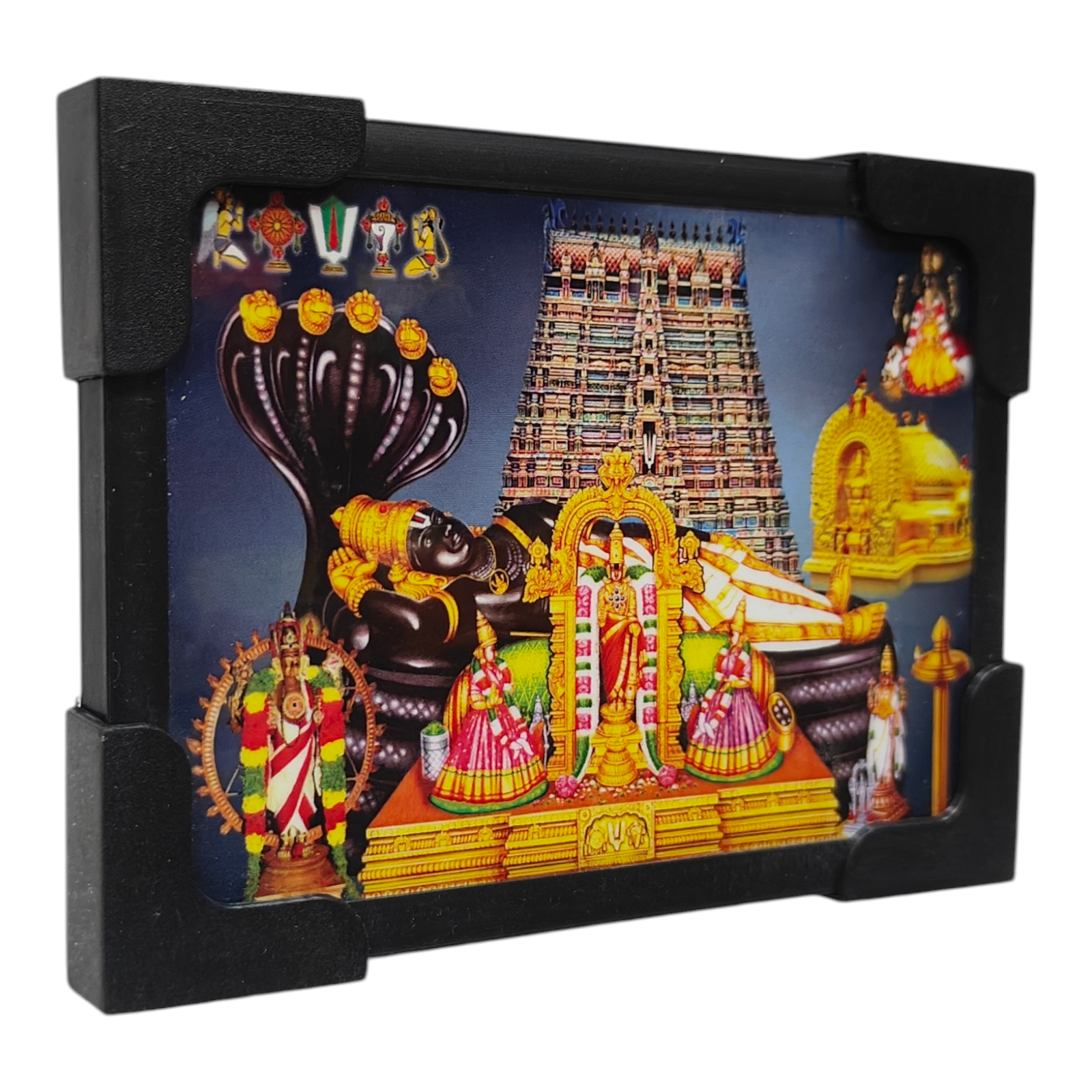 Sri Ranganatha Swami Photo Frame Table Showpiece 4 x 3 inch - Home Décor & Spiritual Gifting