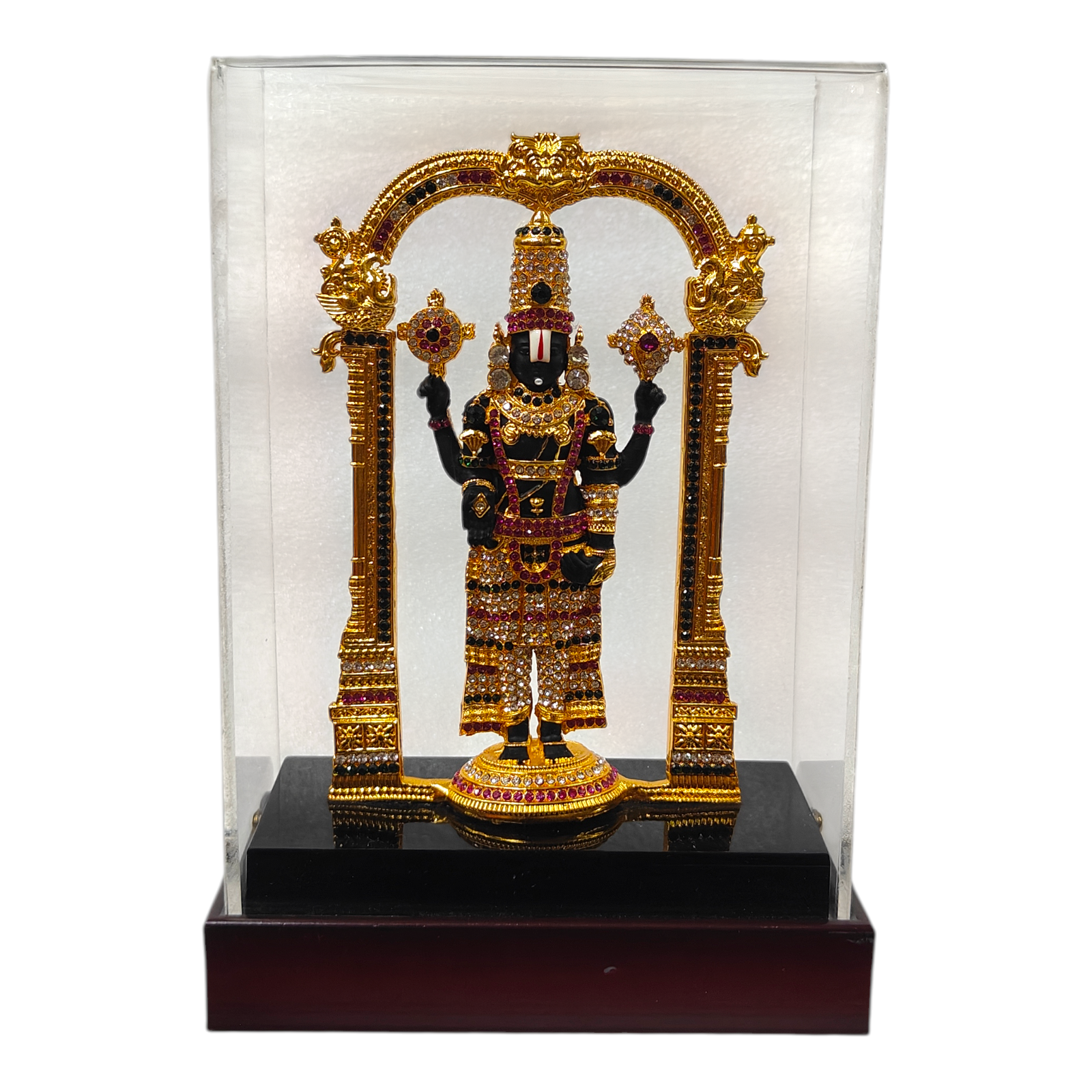 Tirupati  Balaji White colour Stone Work Decorative Fibre  Idol for Home & Spiritual decorative and devotional Show Piece 8 inches