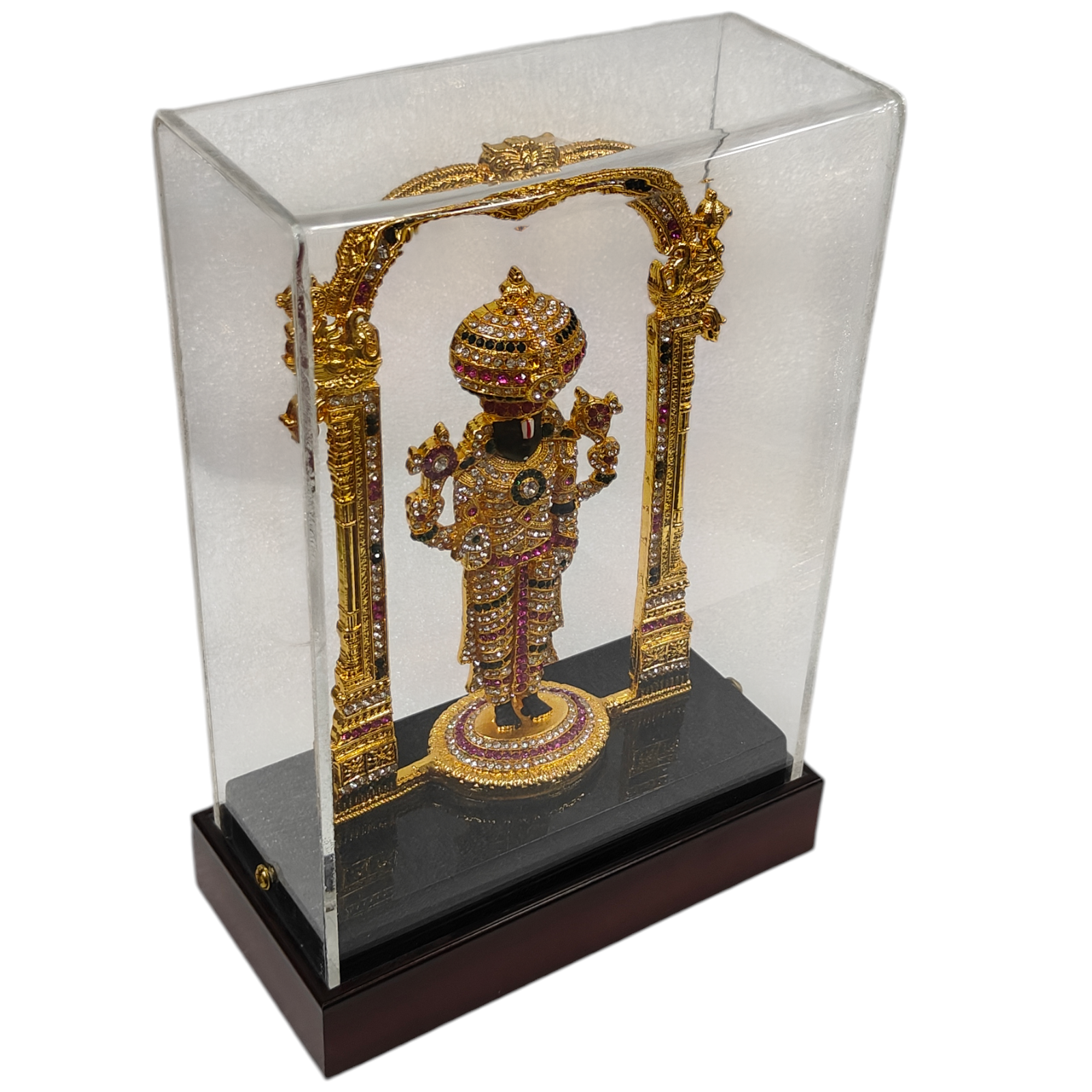 Tirupati  Balaji White colour Stone Work Decorative Fibre  Idol for Home & Spiritual decorative and devotional Show Piece 7 inches