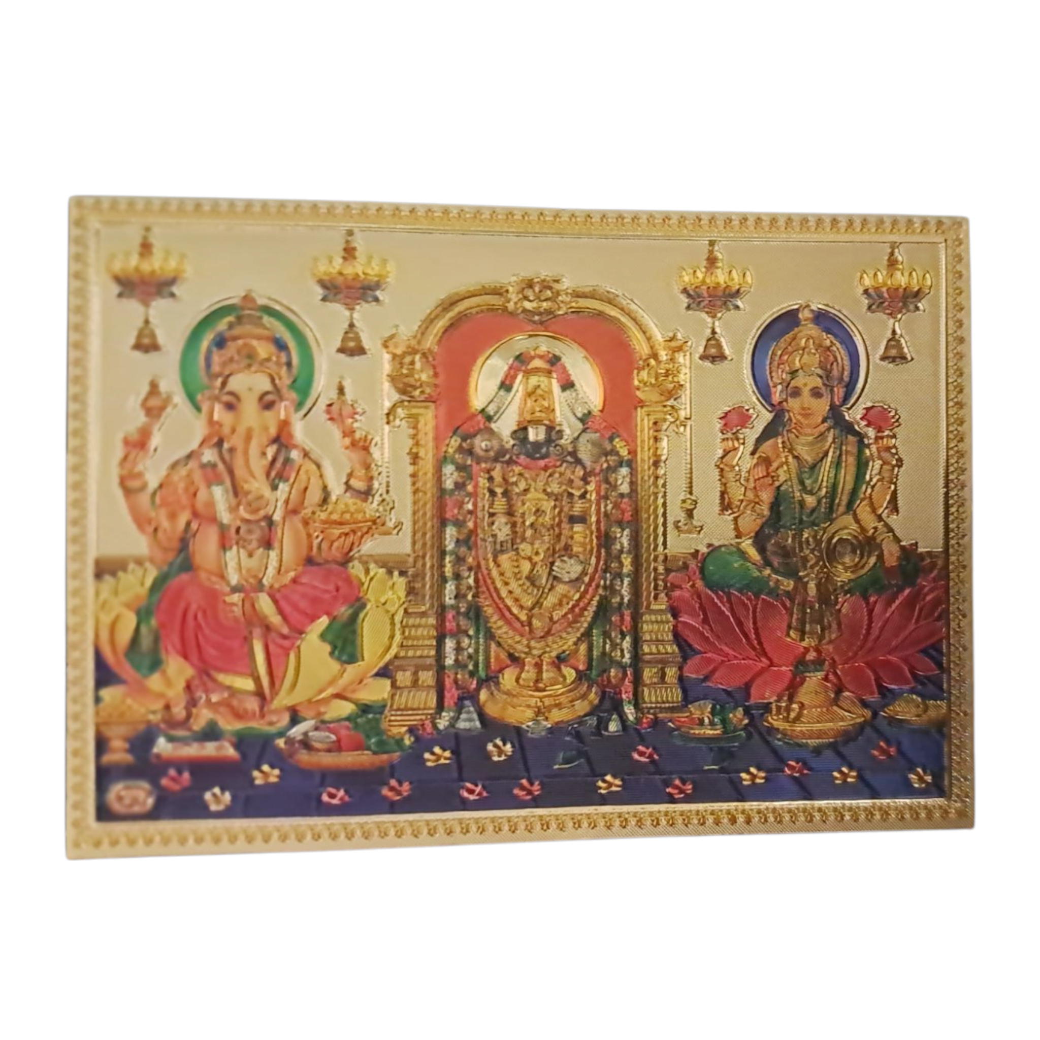 Tirupathi Balaji Lakshmi Ganesh Magnet 6.25 X 8.5 Cms