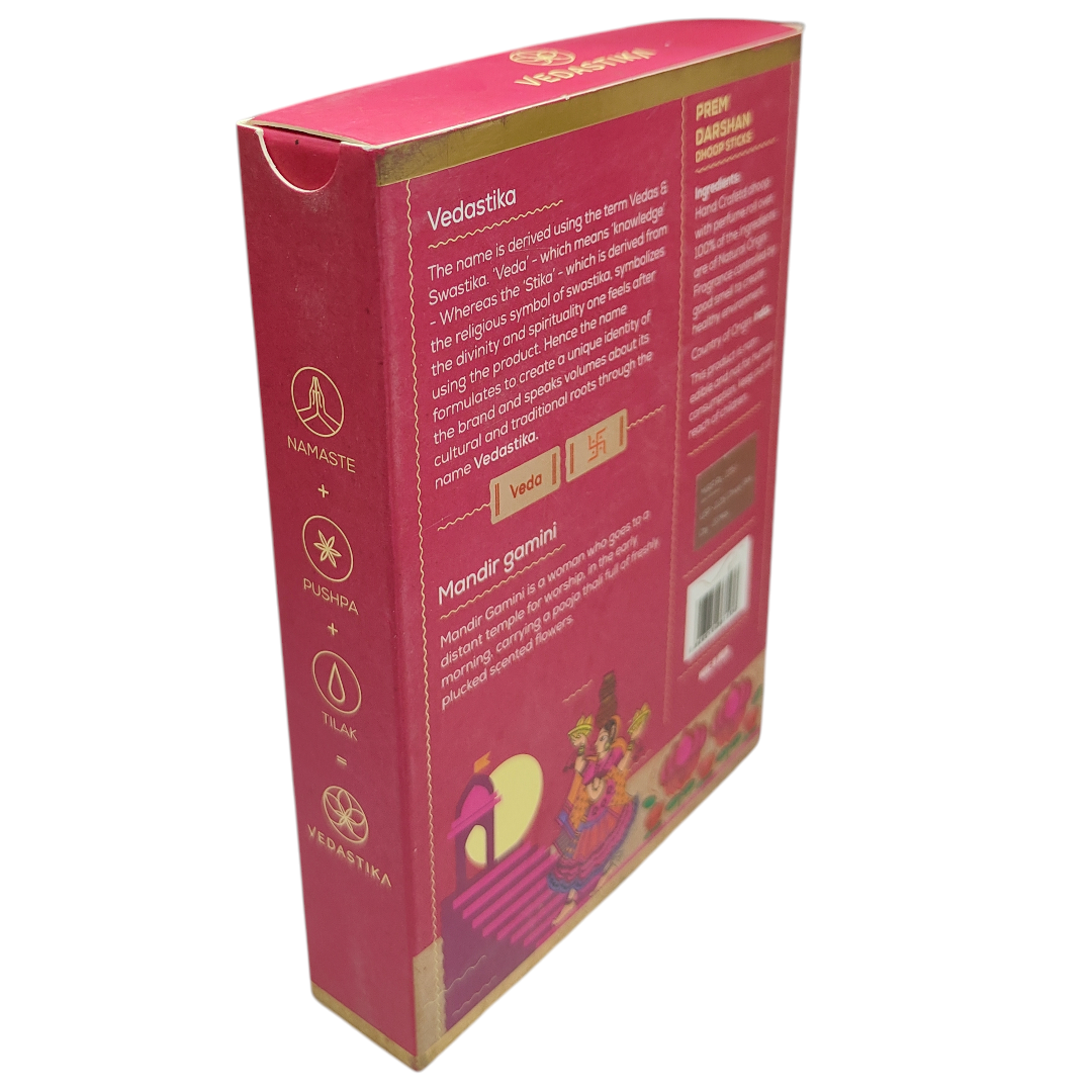Vedastika Prem Darshan Dhoop Sticks - Aromatic Peace & Spiritual Ambience