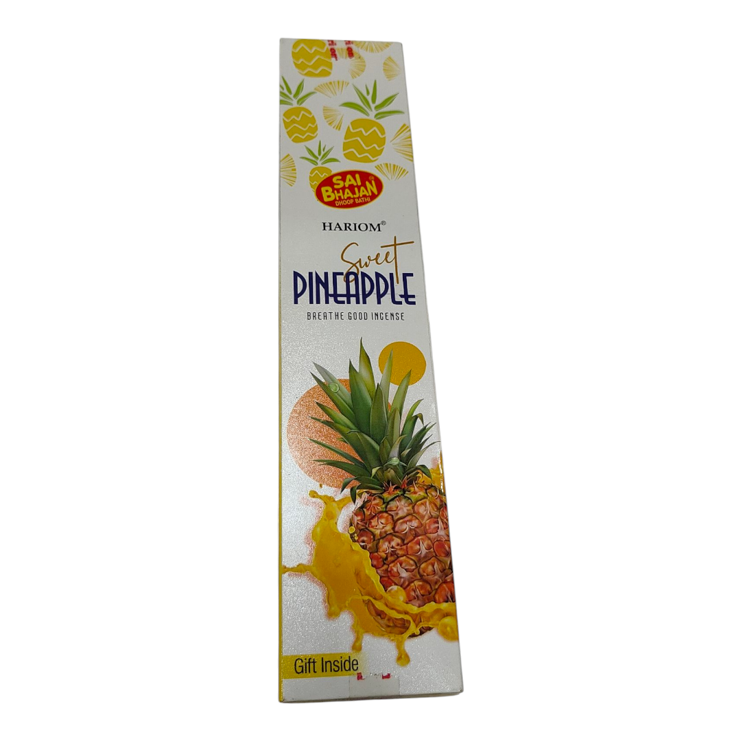 Sai Bhajan Hariom Pineapple Breathe Good Incense - Anaar Flavour handcrafted masala agarbatti