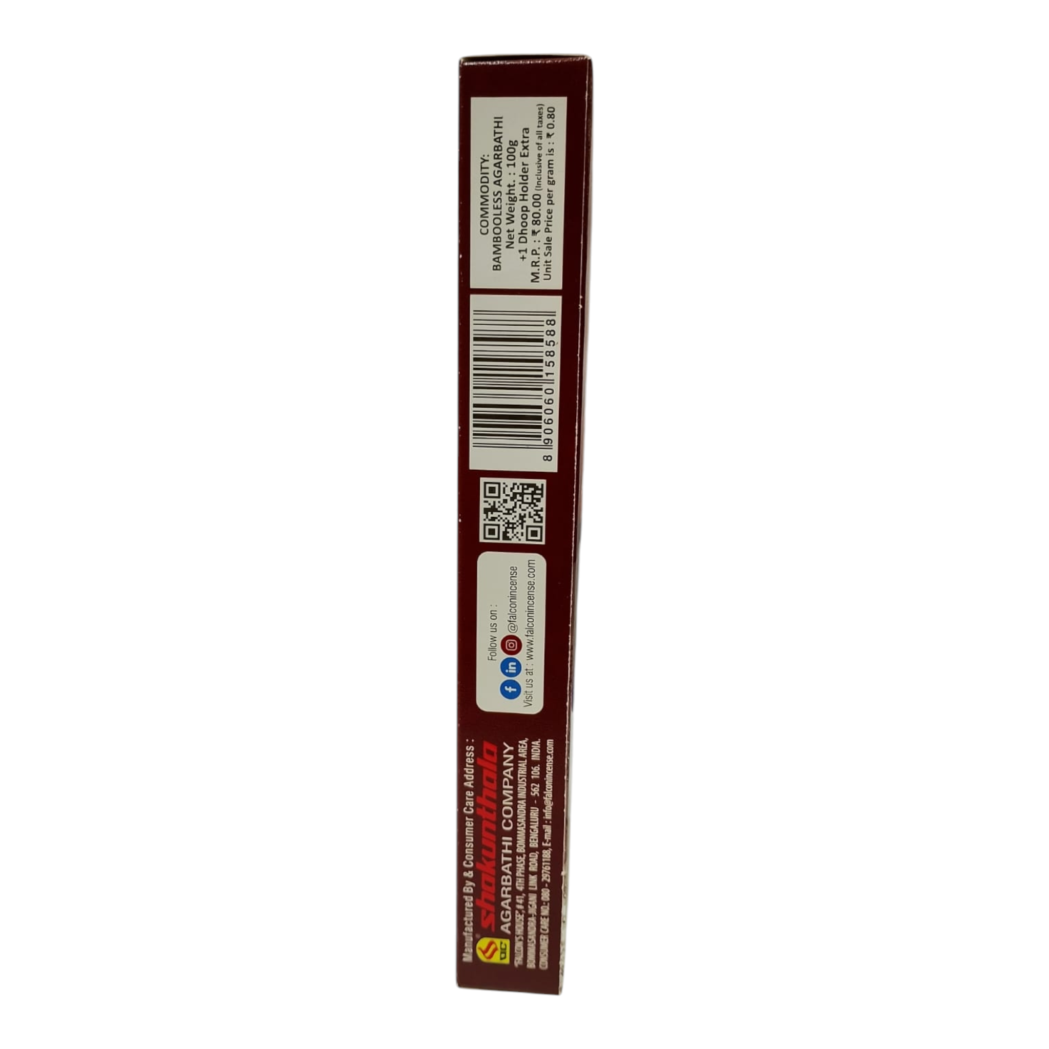 Falcon Brand Kesar Chandan Premium Bambooless Dhoop Sticks - 100% Charcoal Free - Long Lasting Saffron & Sandalwood Fragrance
