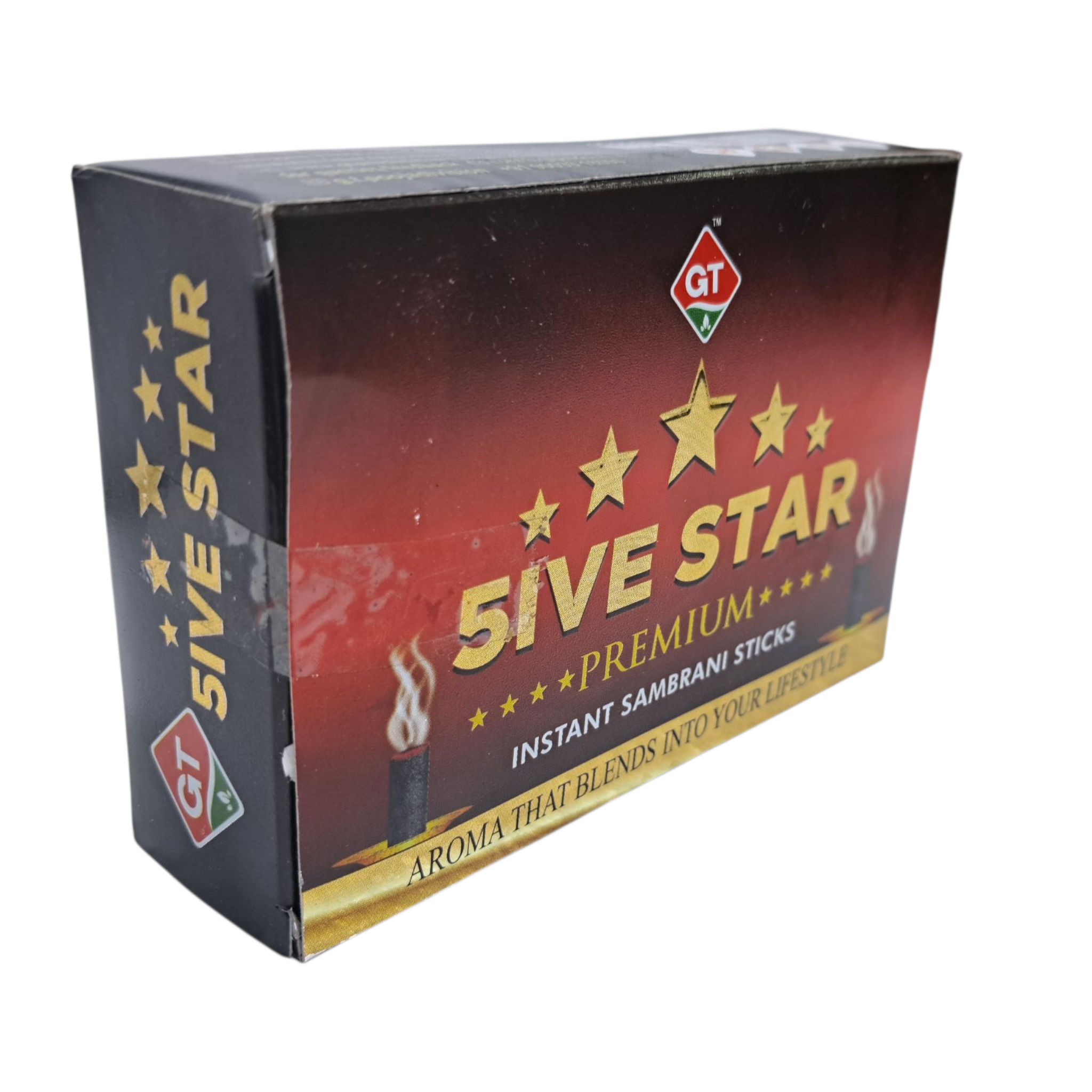 GT Five Star Premium Instant Sambrani Sticks - Natural Pure Loban Resin Aroma for Pooja, Meditation & Air Purification