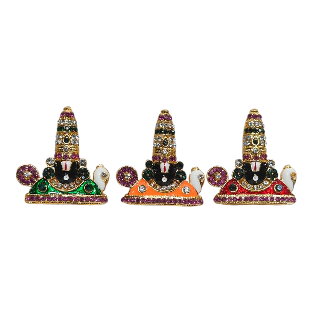 Sri Balaji Holy Face Stone art work Car Dashboard show piece - Pooja Worship & spiritual Gift