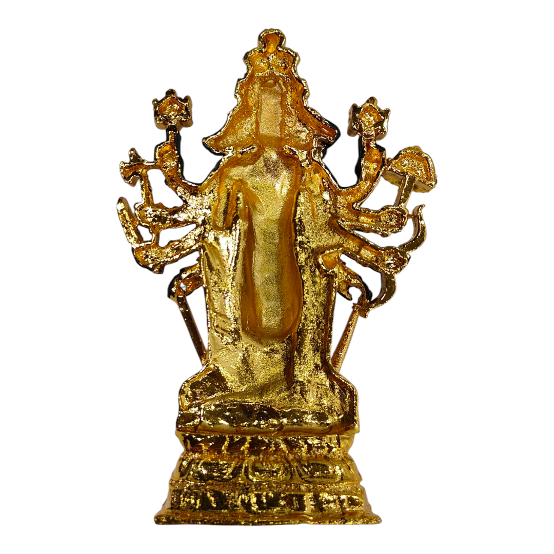 Stone Studded Multicolour Gold Finish Dasavathar Idol – Decorative Vishnu 10 Avatars Statue for Home & Pooja