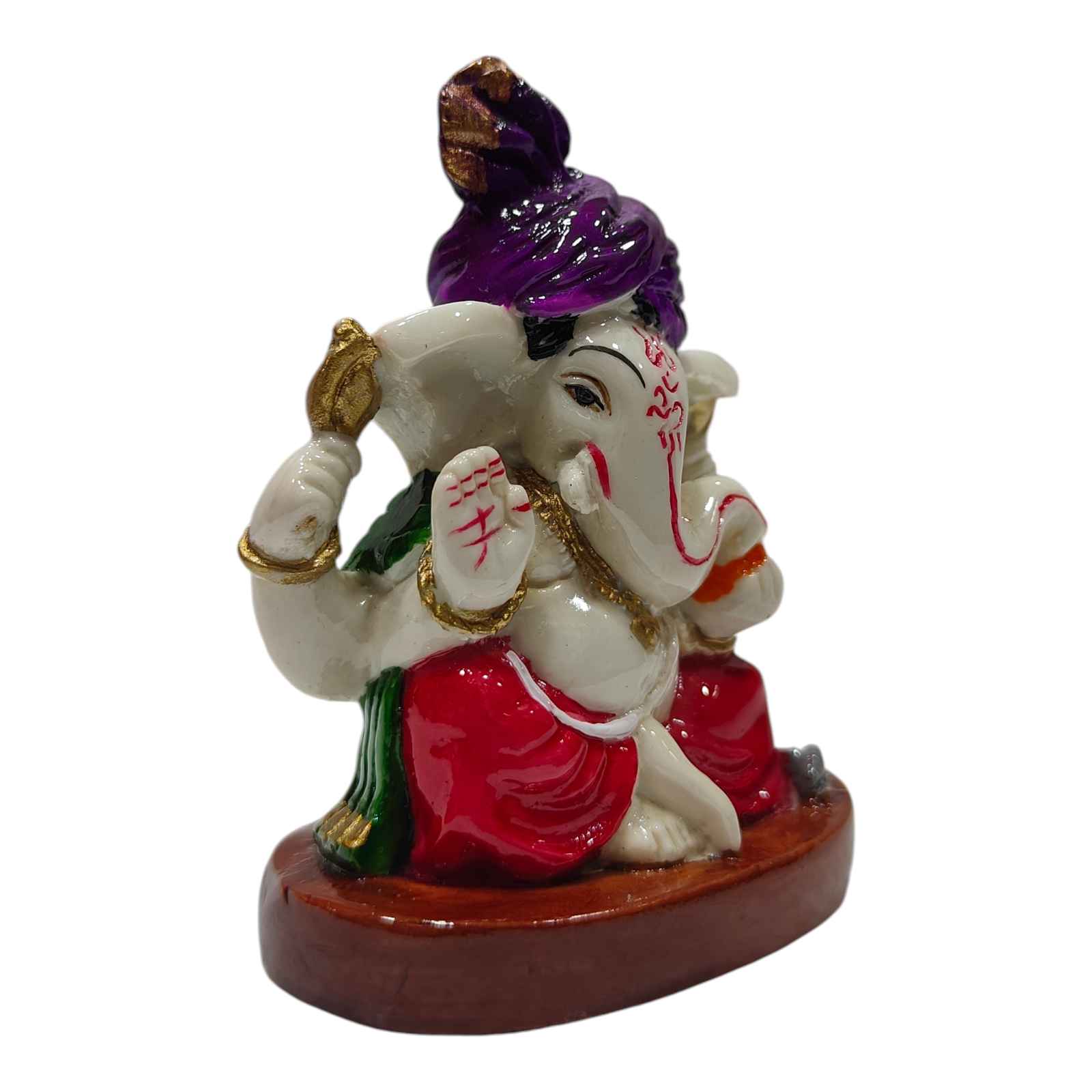 Mini Turban Ganesh Idol ML 7 size 3 inches - Religious return gifts for Ganesh Chaturthi & Navratri Golu Celebrations