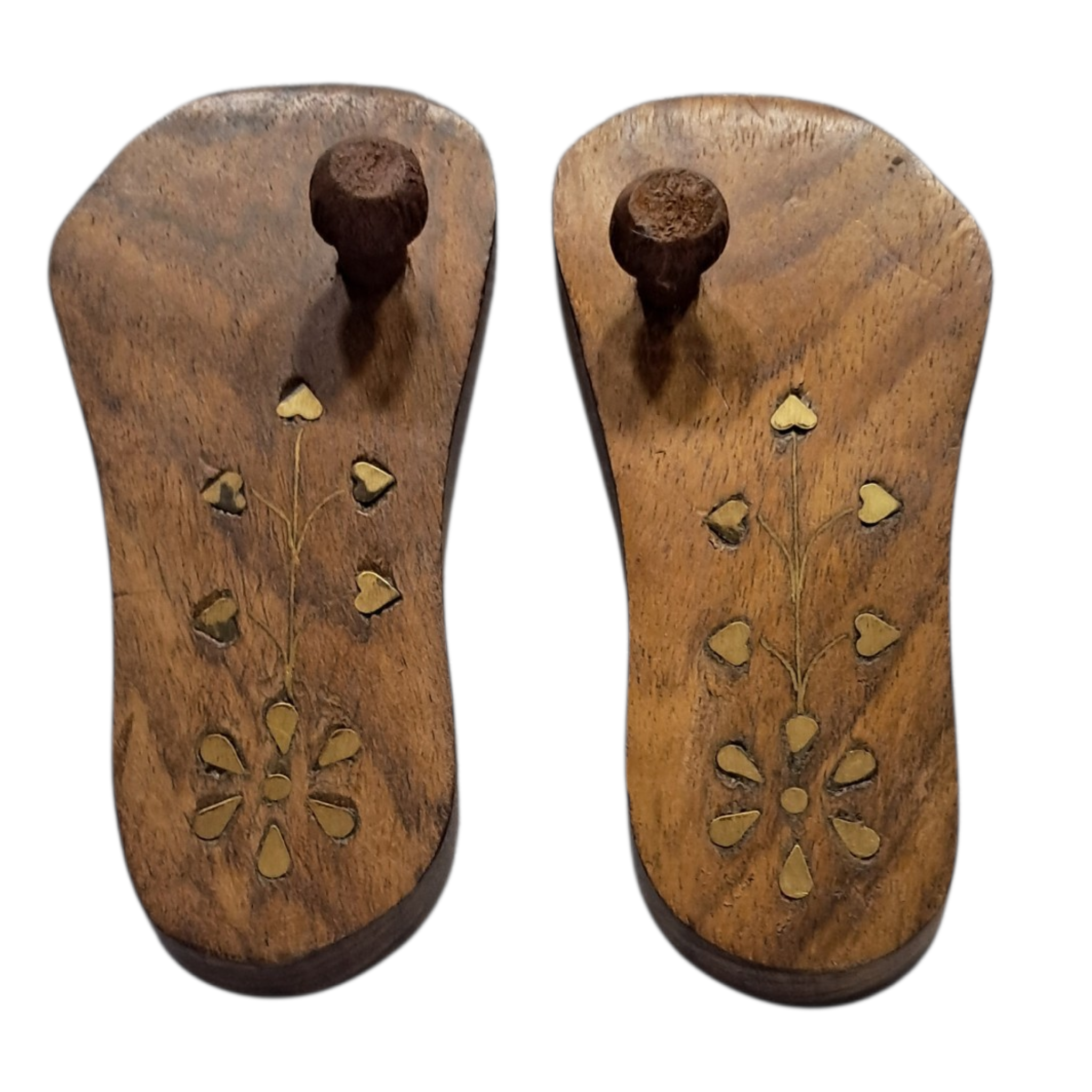 Wooden Charan Padhuka Set / Maravadi / Pair of Holy Feet size 5 & 10 Inch
