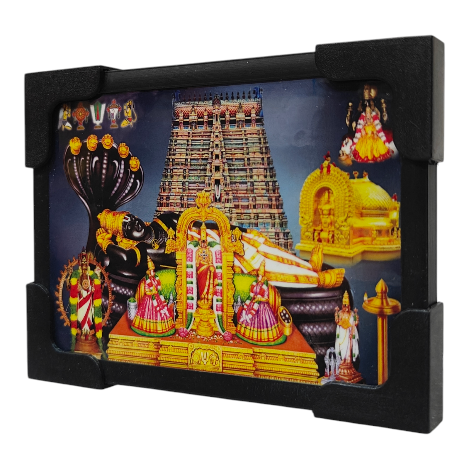 Sri Ranganatha Swami Photo Frame Table Showpiece 4 x 3 inch - Home Décor & Spiritual Gifting