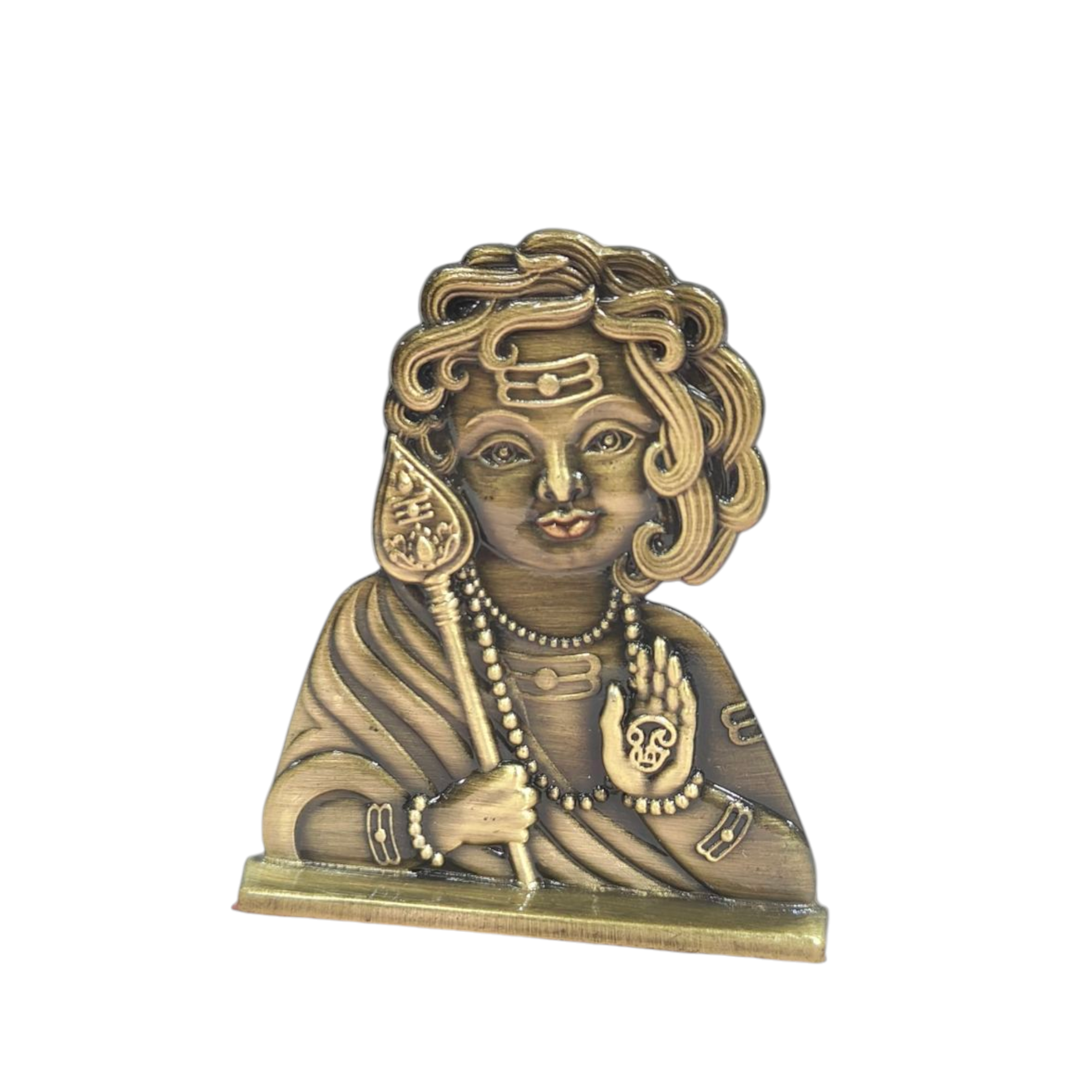 Bala Murugan Golden Antique Home Decor & Car Dashboard Figurine 2.5 inches