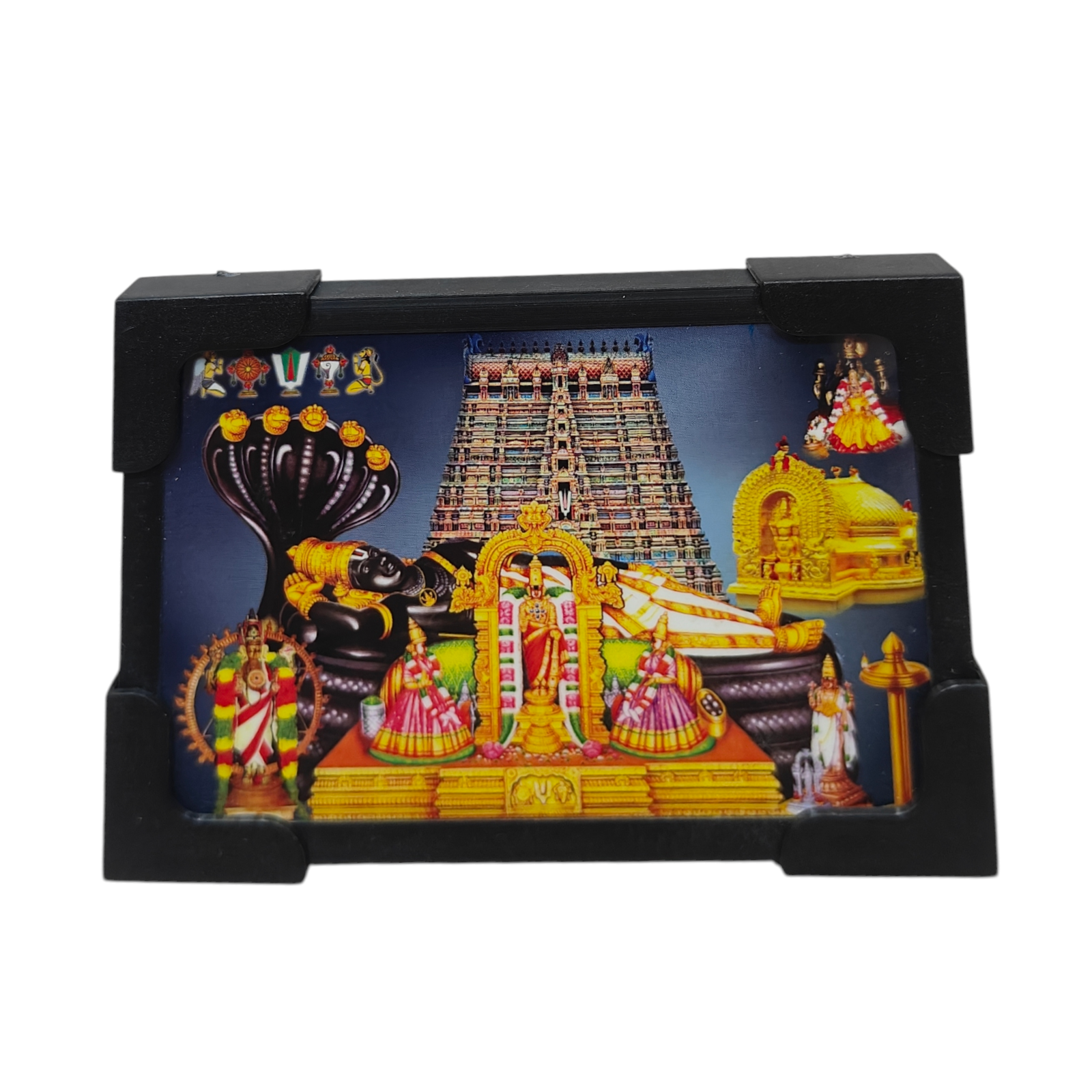 Sri Ranganatha Swami Photo Frame Table Showpiece 4 x 3 inch - Home Décor & Spiritual Gifting