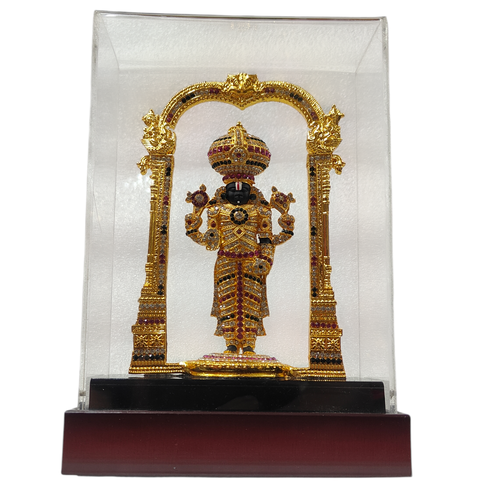 Tirupati  Balaji White colour Stone Work Decorative Fibre  Idol for Home & Spiritual decorative and devotional Show Piece 7 inches