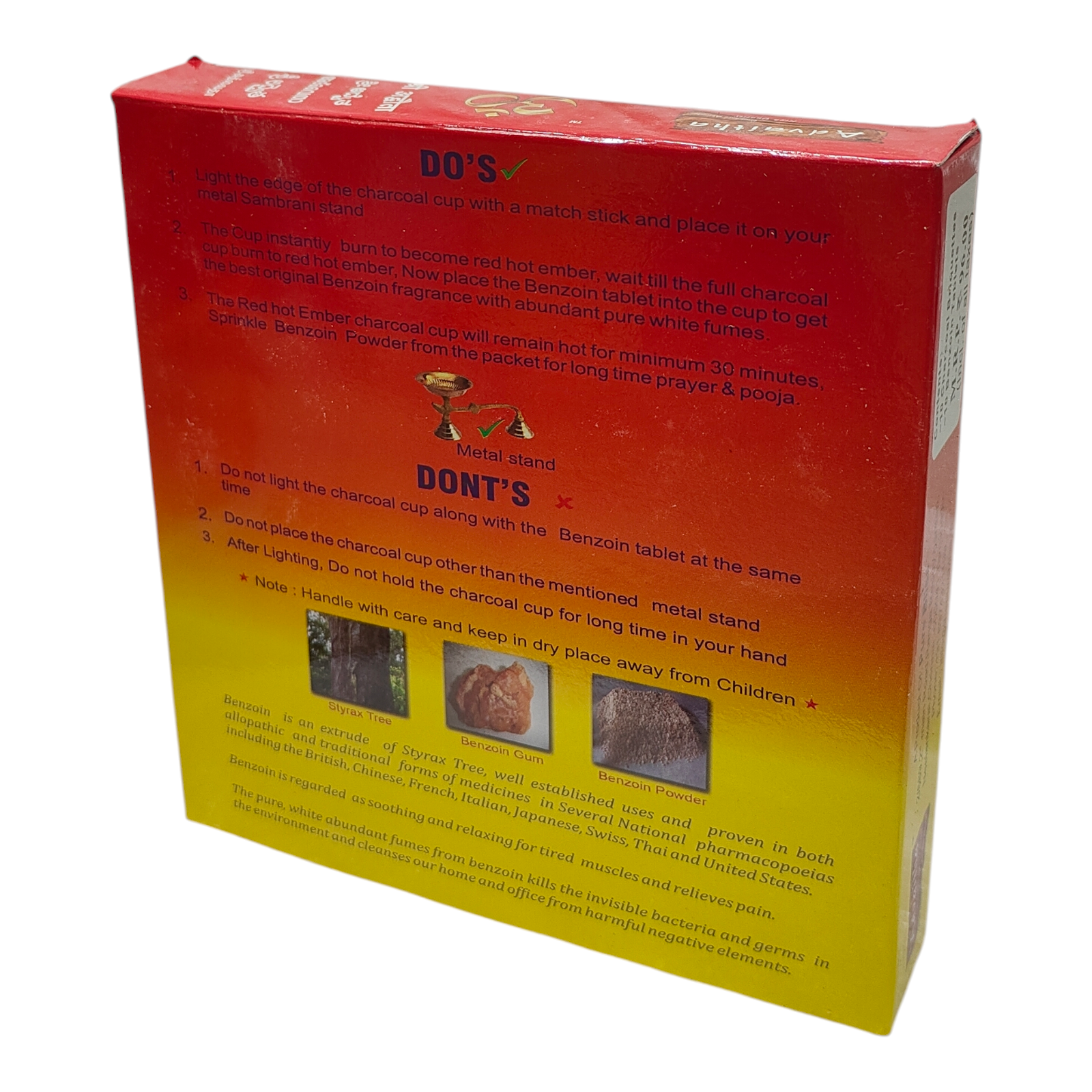 Advaitha Amazing Cup Charcoal Dhoop  Briquettes & Benzoin Tablets - Divine Fragrance & Long-Lasting Purity