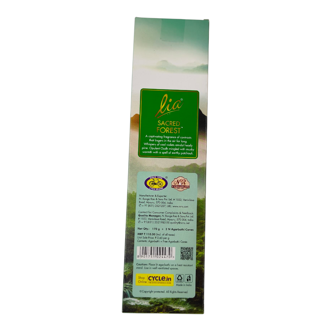 Lia Sacred Forest Agarbathi -Long Lasting Luxury Incense