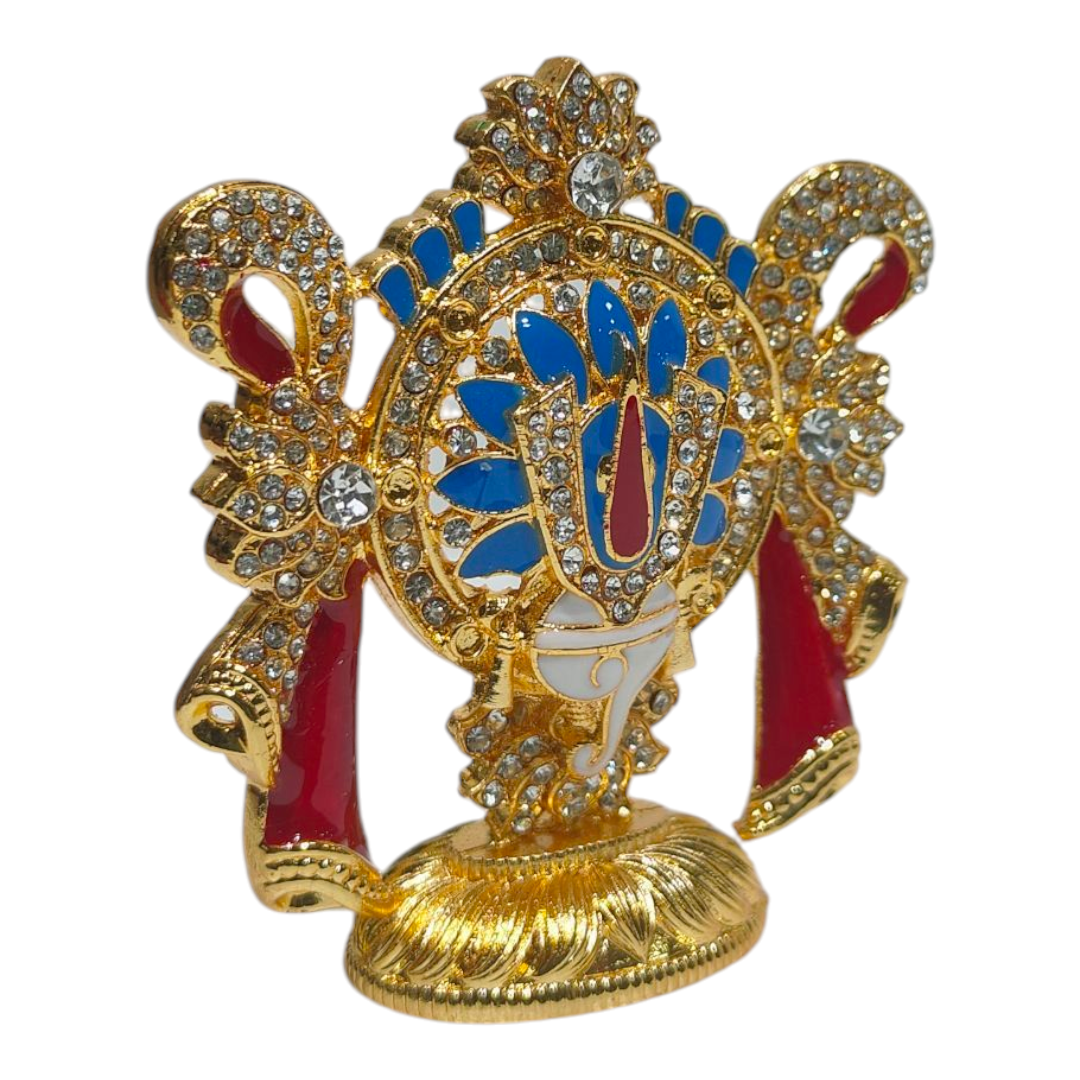 Thiruman Shanku & Chakram 3 in 1 Stone Art Décor  – Home, Car Décor & Spiritual Gift