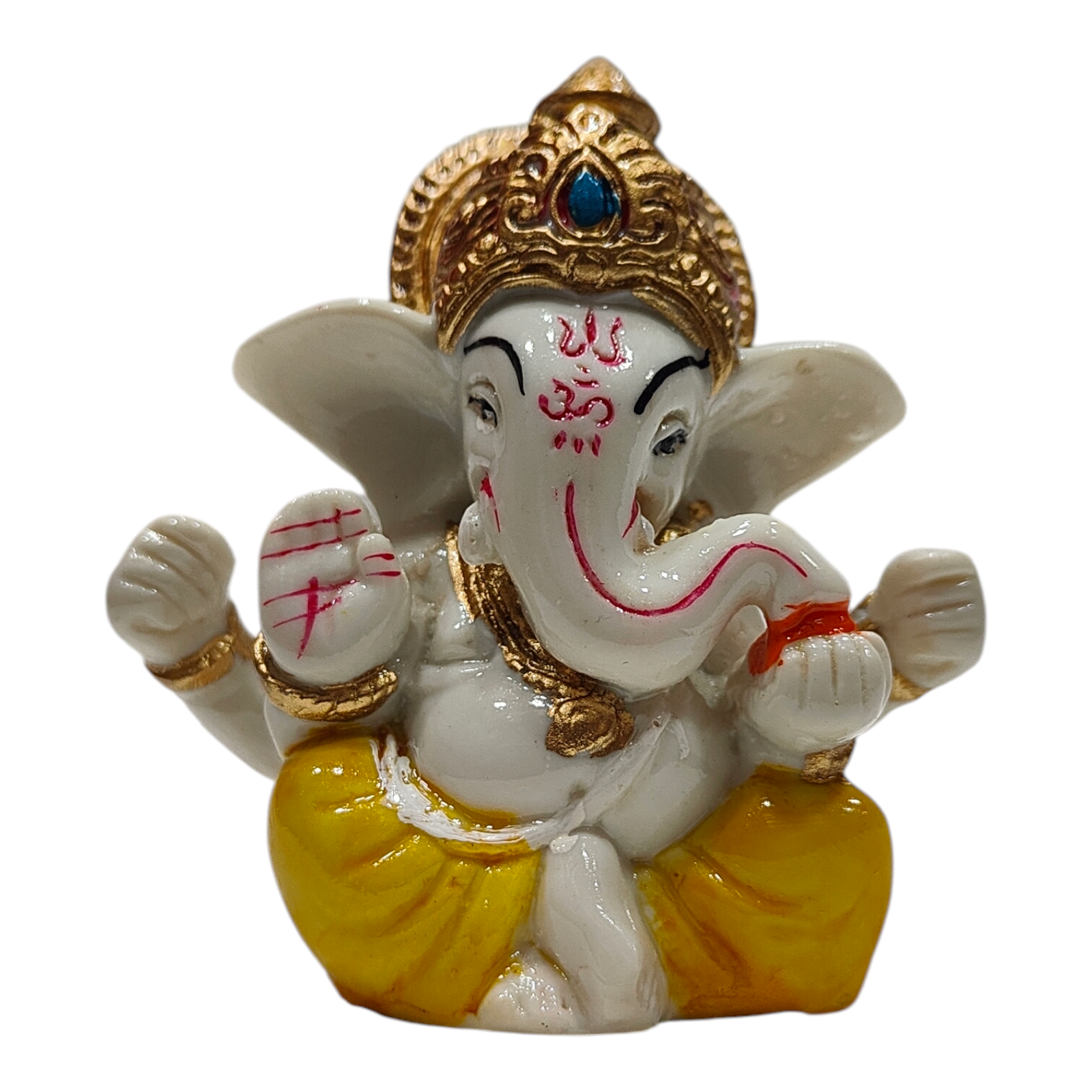 4 YL Mini Ganesh Idol 2.8 inches - Best return gifts for Ganesh Chaturthi & Corporate Gatherings