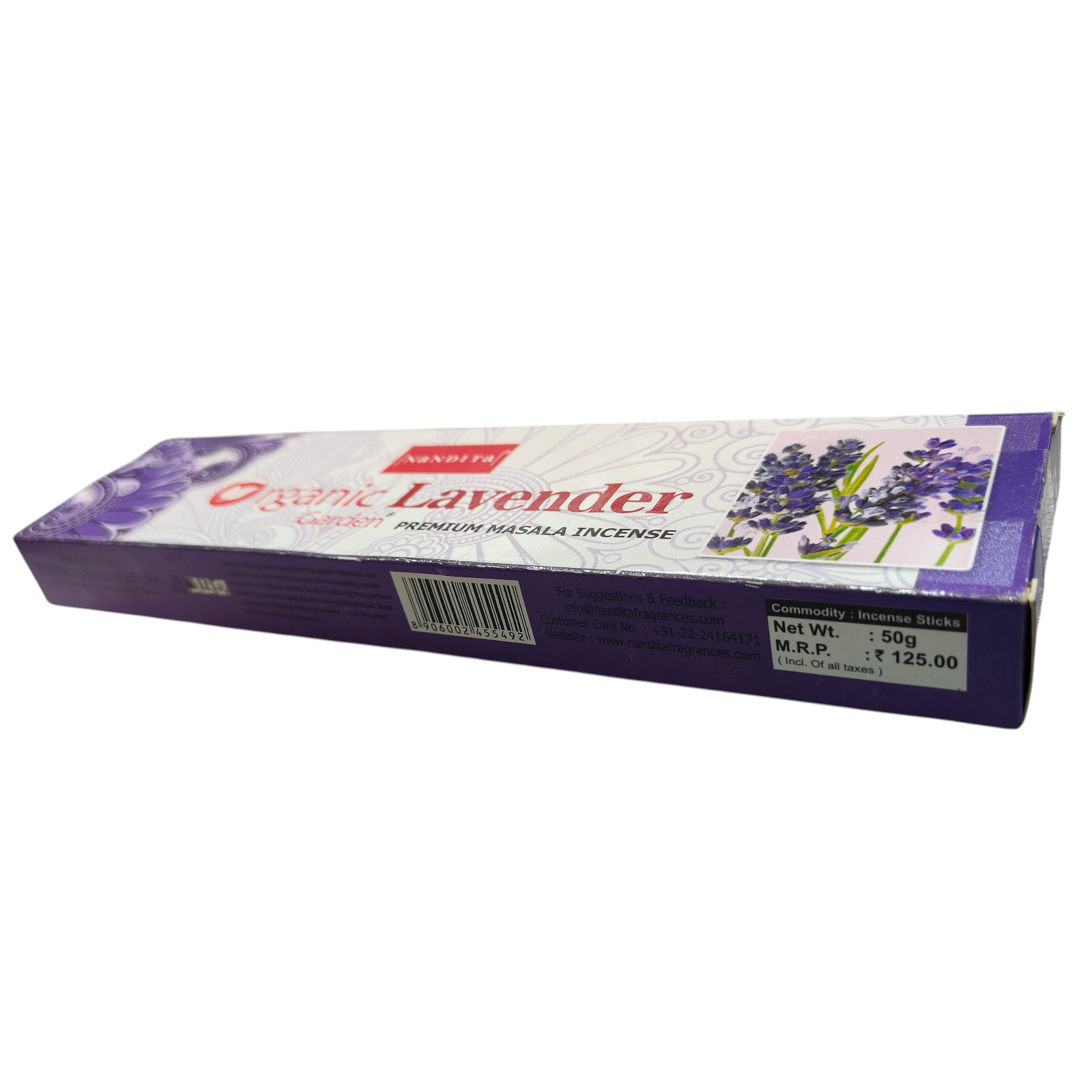Nandita Organic Lavender Garden Premium Incense Sticks - Rich Floral Fragrance for Spiritual Moments