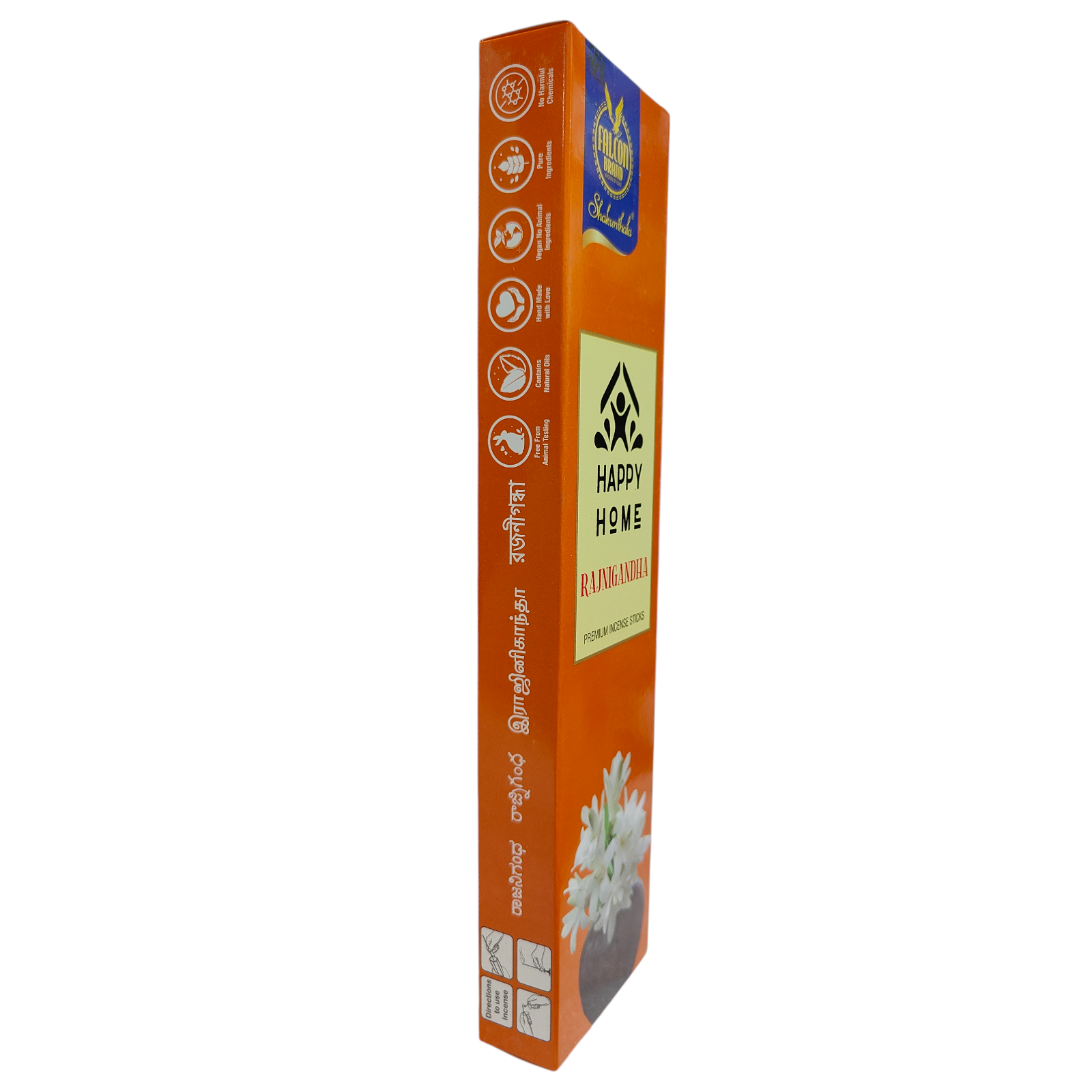 Shakunthala Happy Home Red Chandan  Premium Incense Sticks - Indian Sandal Flavour Agarbathi for Pooja & Celebrations