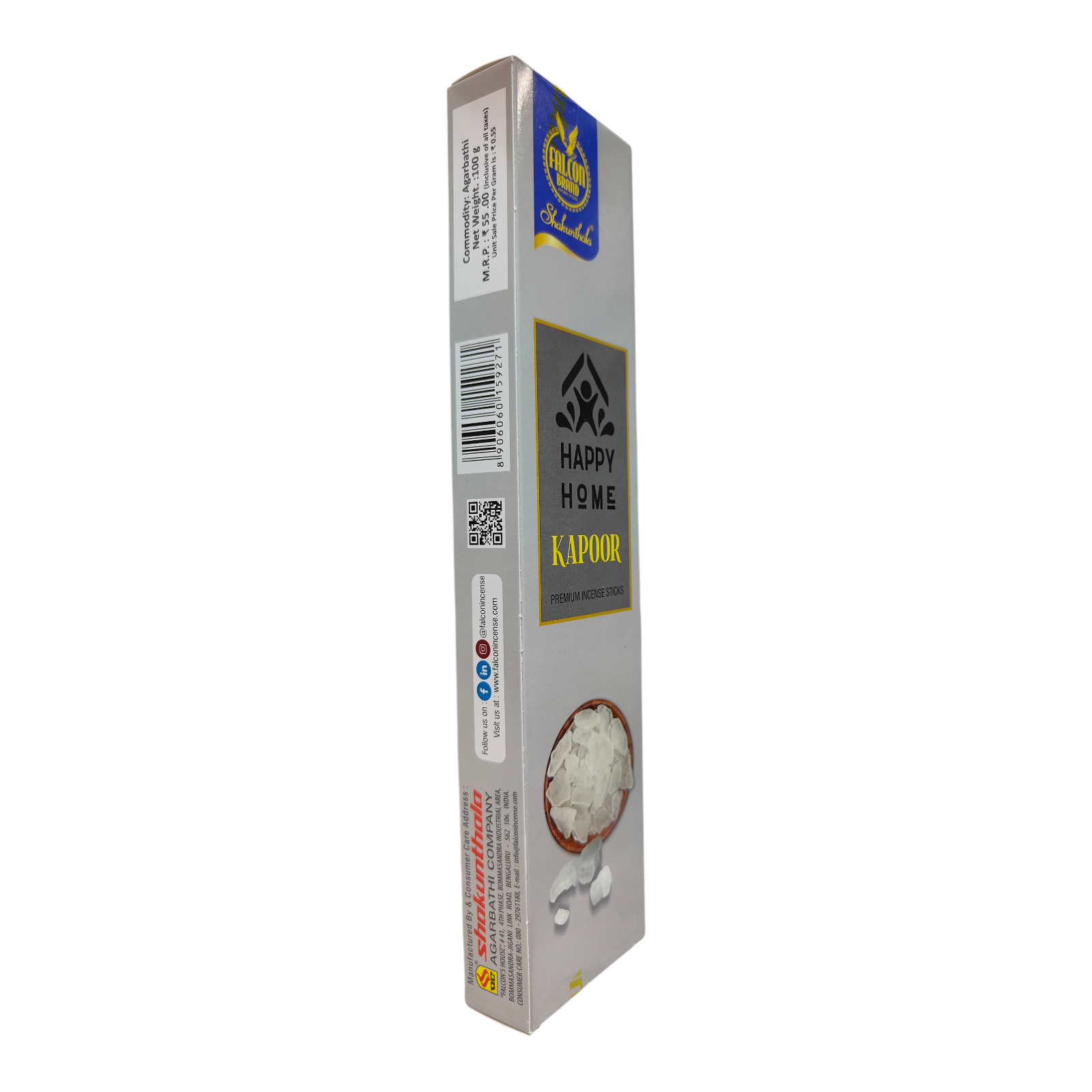 Shakunthala Happy Home Kapoor Premium Incense Sticks - Camphor Agarbatti for Pooja, Meditation & Home