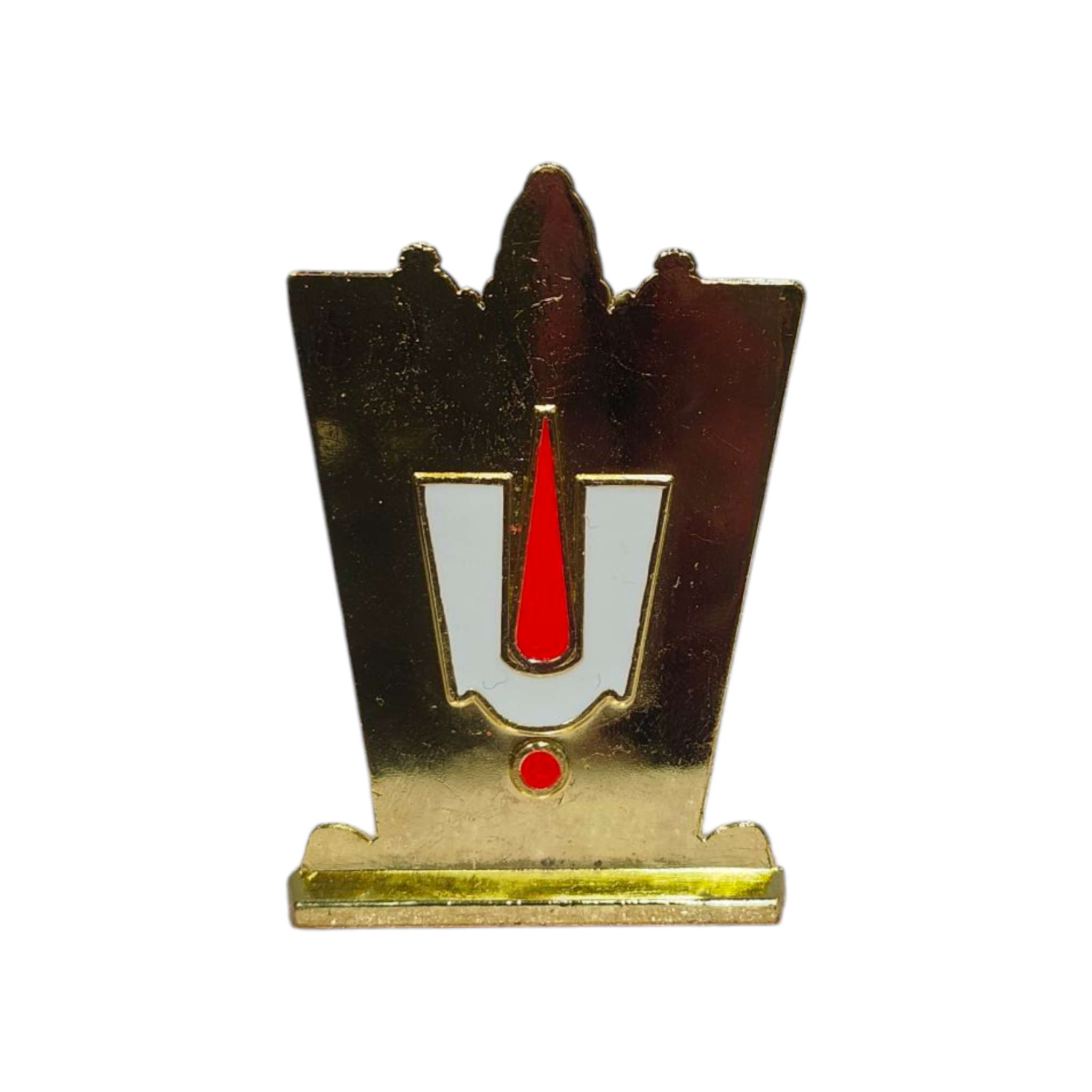 Lakshmi Srinivasa Perumal Golden Colour Copper finish Home Decor & Car Dashboard Figurine 3 inches