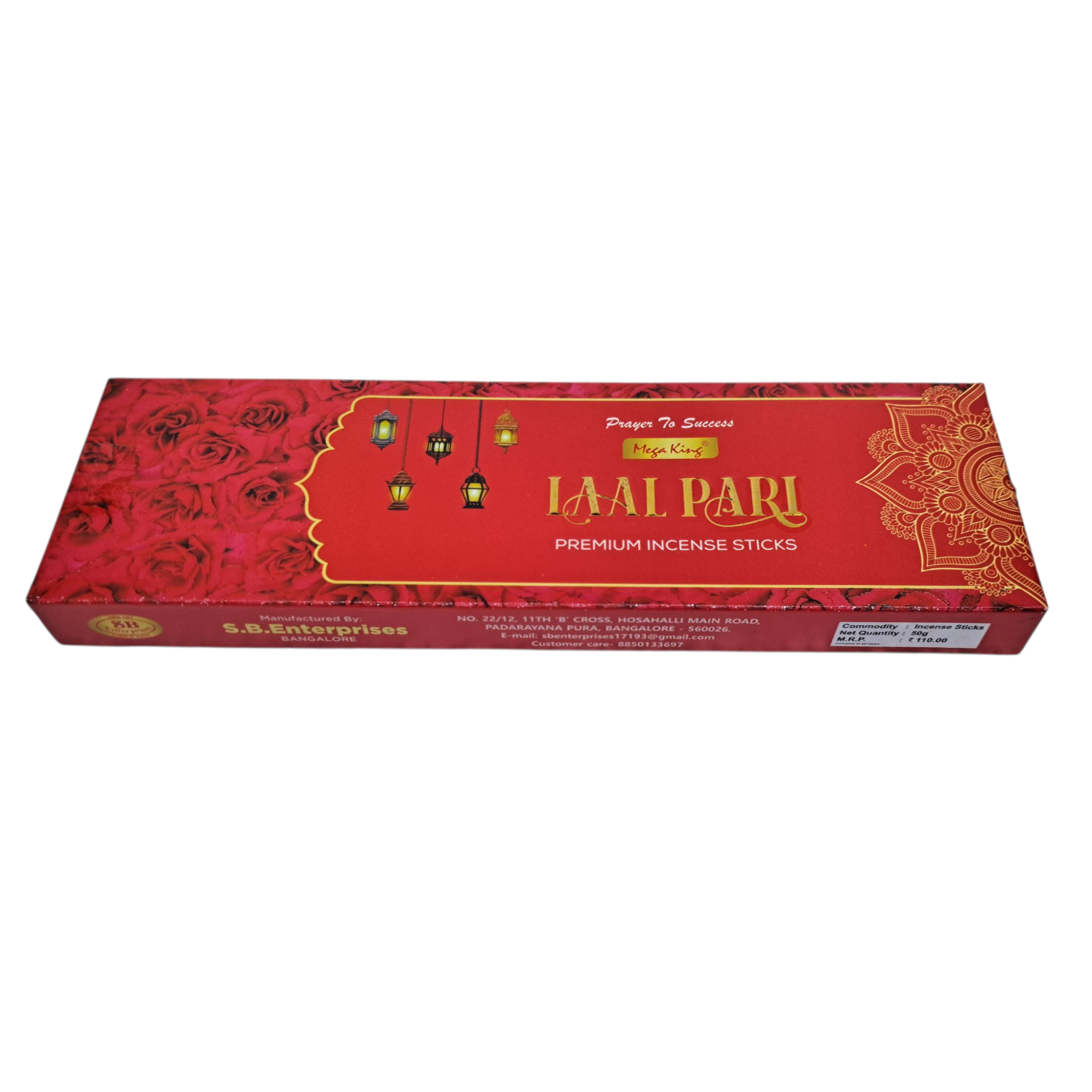 Mega King Laal Pari Premium Incense Sticks -Long-Lasting Natural Floral Fragrance Agarbathi for Pooja & Celebrations