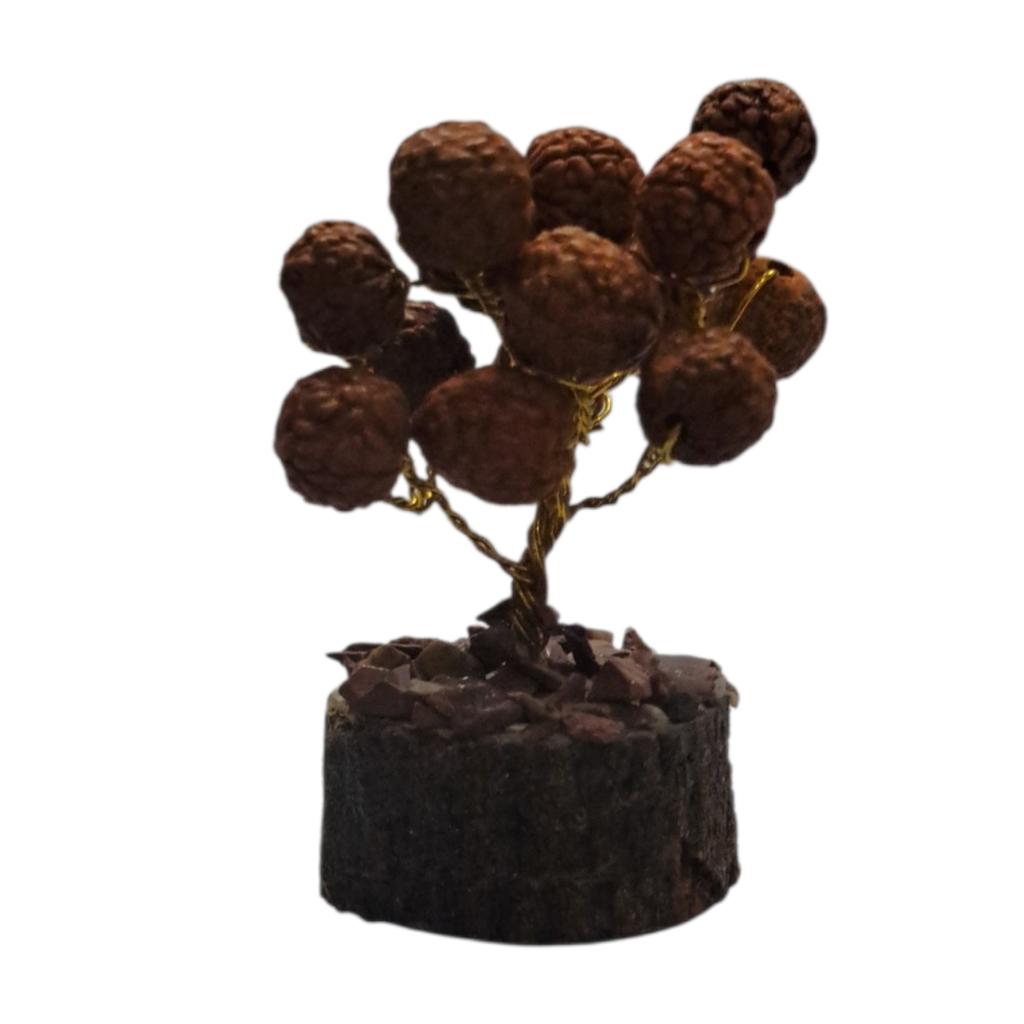 Wooden Décor Tree with Rudraksh Beads - display symbol of spiritual inspiration