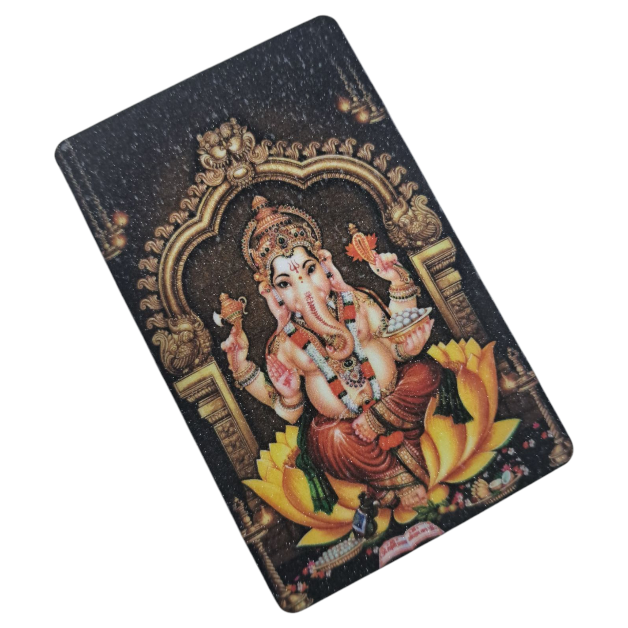 Multi Colour Lord Ganesha under Prabhai Fridge Magnet 5.5 X 8.5 Cms