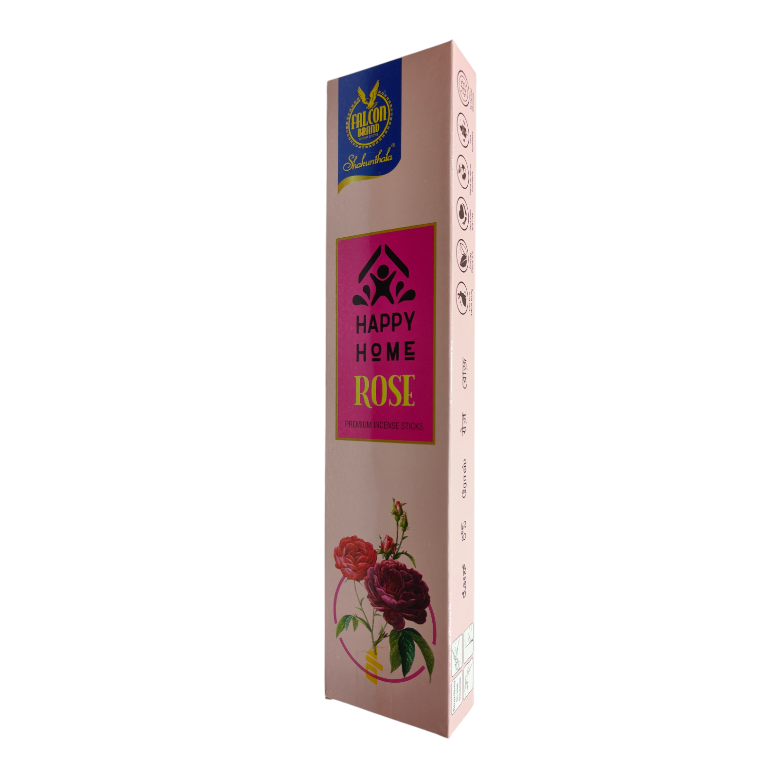 Shakunthala Happy Home Rose Premium Incense Sticks - Gulab Flavour Agarbatti for Home & Temple Fragrance