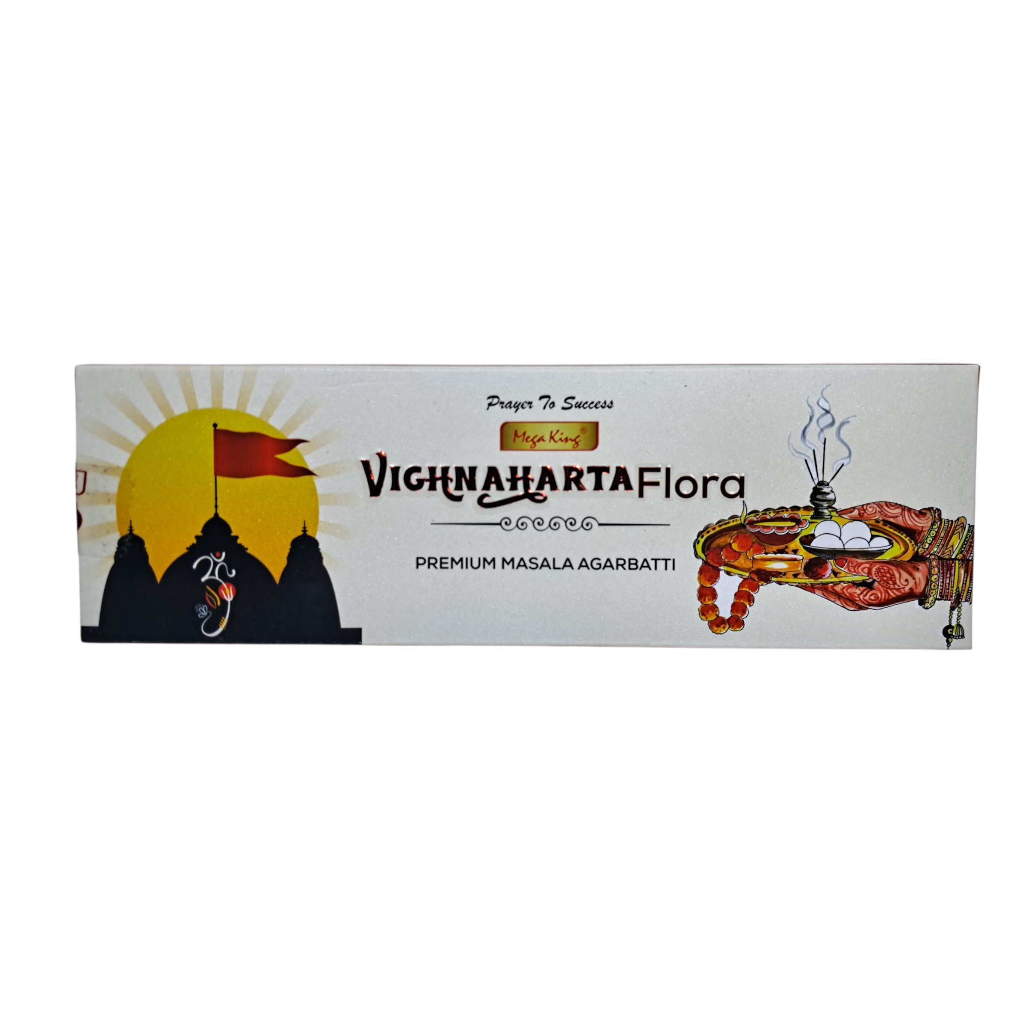 Mega King Vighnaharta Flora Premium Masala Agarbatti - Divine Floral Fragrance for Ganesh Pooja & Meditation