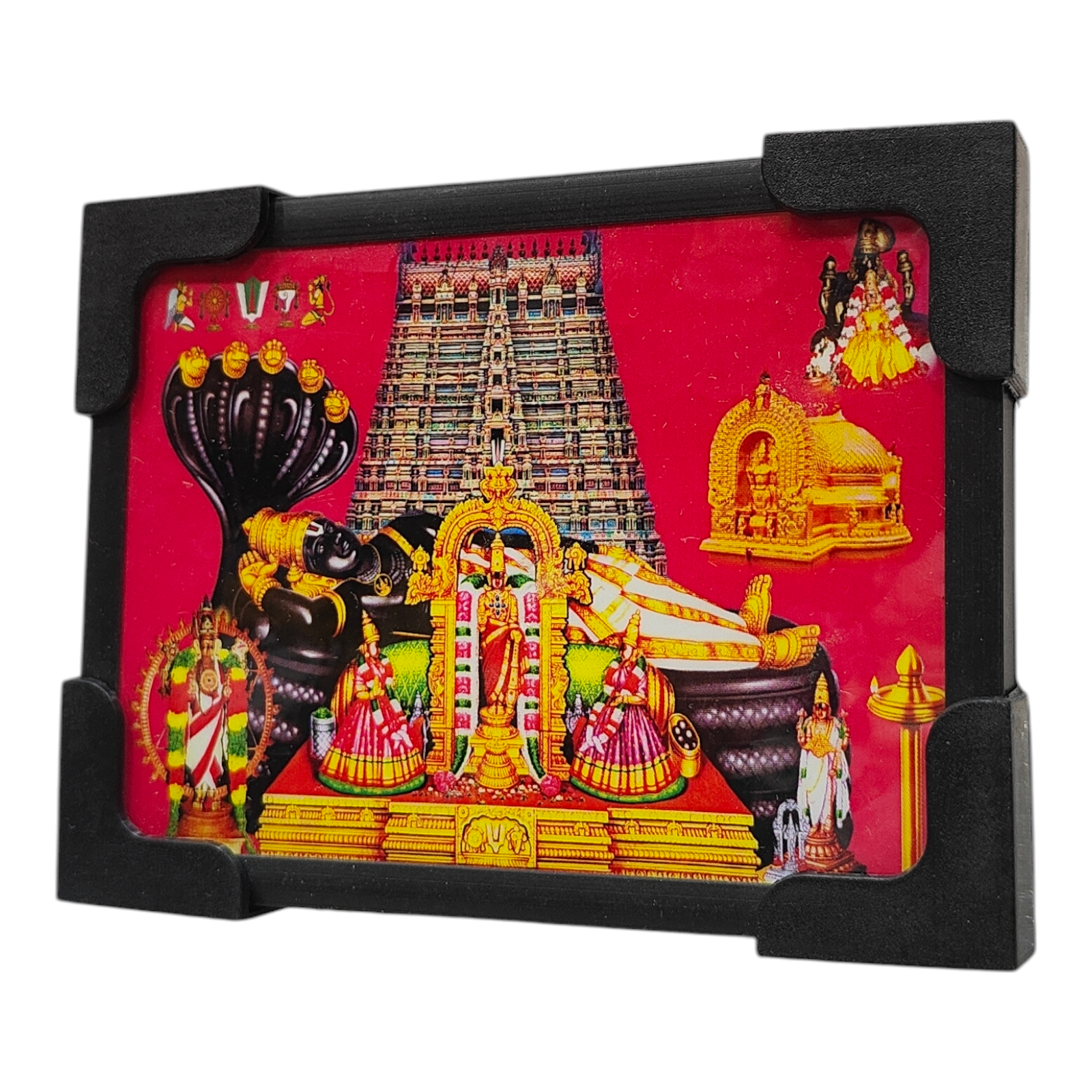 Sri Ranganatha Swami Photo Frame Table Showpiece 4 x 3 inch - Home Décor & Spiritual Gifting