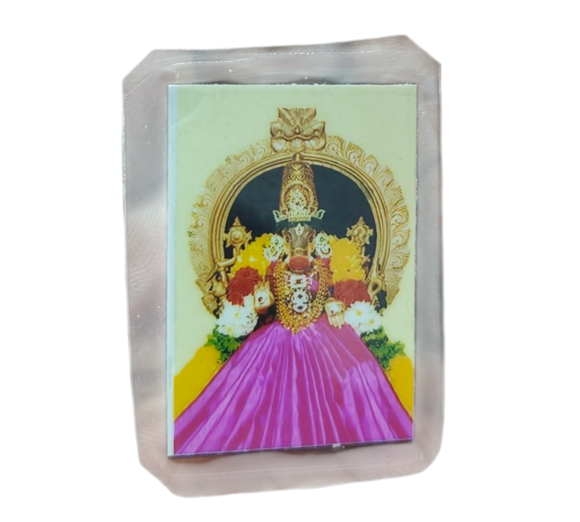 Sri Varahi Amman Chakram Yantram Pocket Size 2 x 1.5 inches - divine power, courage and victory.