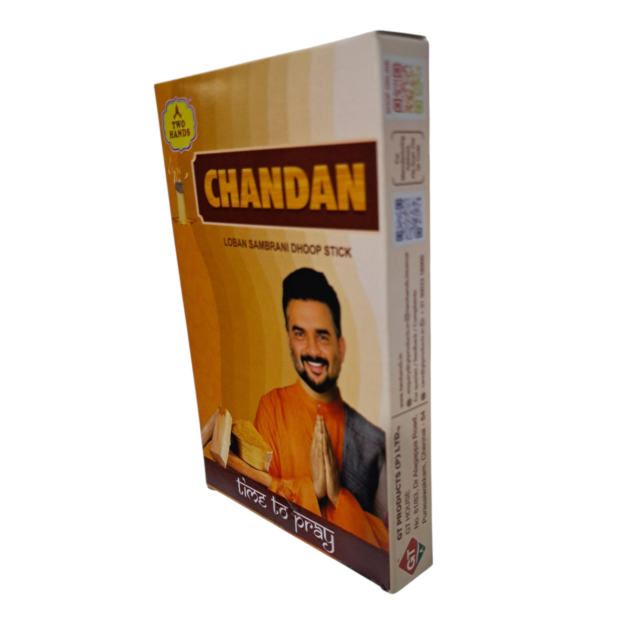 GT Two Hands Chandan Loban Sambrani Dhoop Sticks- Natural & Long-Lasting Fragrance for Daily Pooja