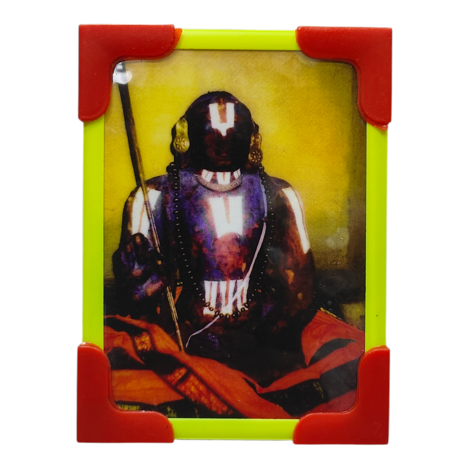 Srirangam Moolava Swami Ramanujar Photo Frame Table Top Showpiece 4 x 3 inch - Home Décor & Utsav Gifting