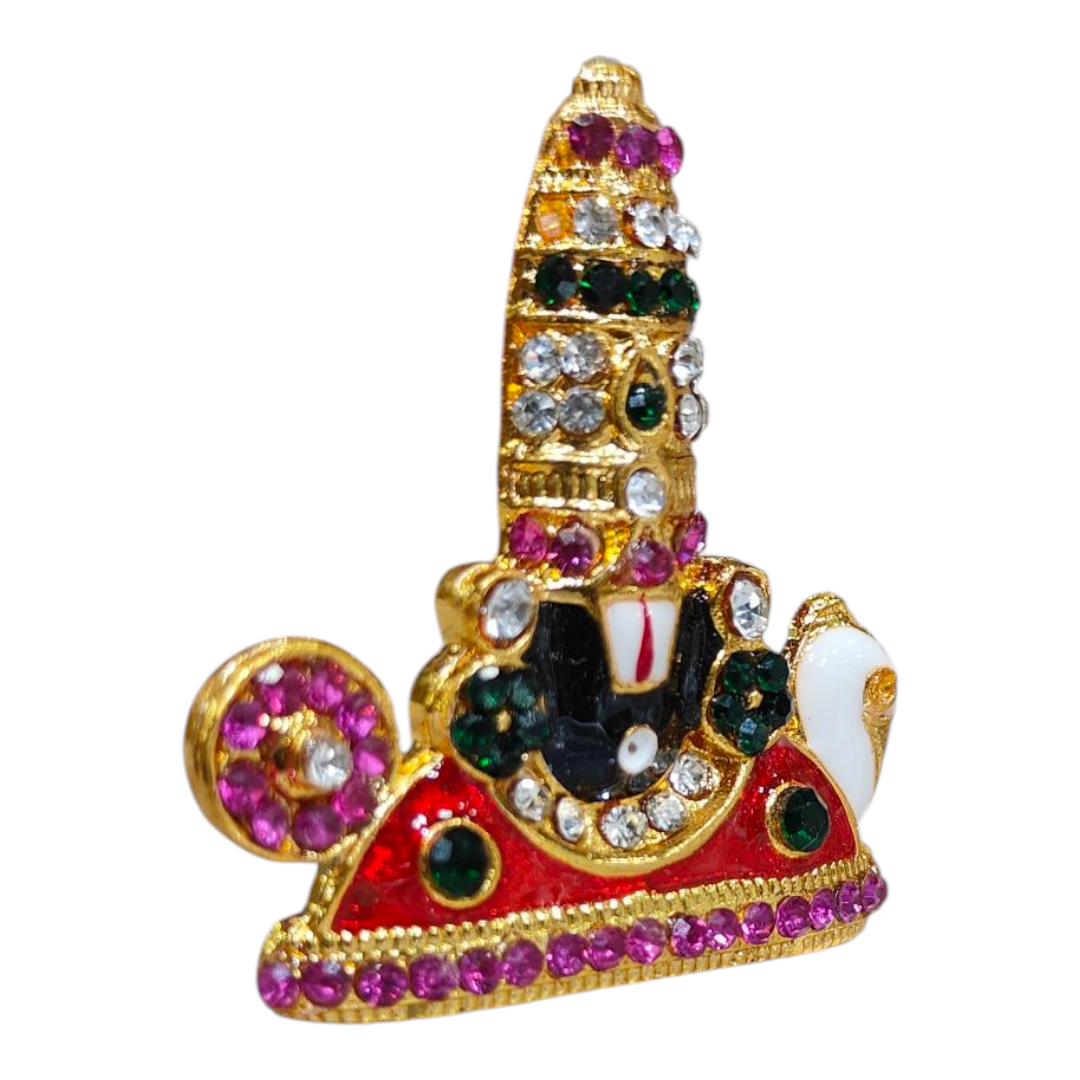 Sri Balaji Holy Face Stone art work Car Dashboard show piece - Pooja Worship & spiritual Gift