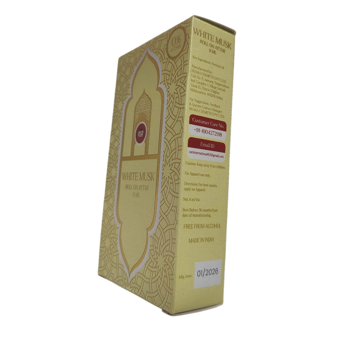 OSR White Musk Roll On Attar 6 ml - an excellent choice for daily wear
