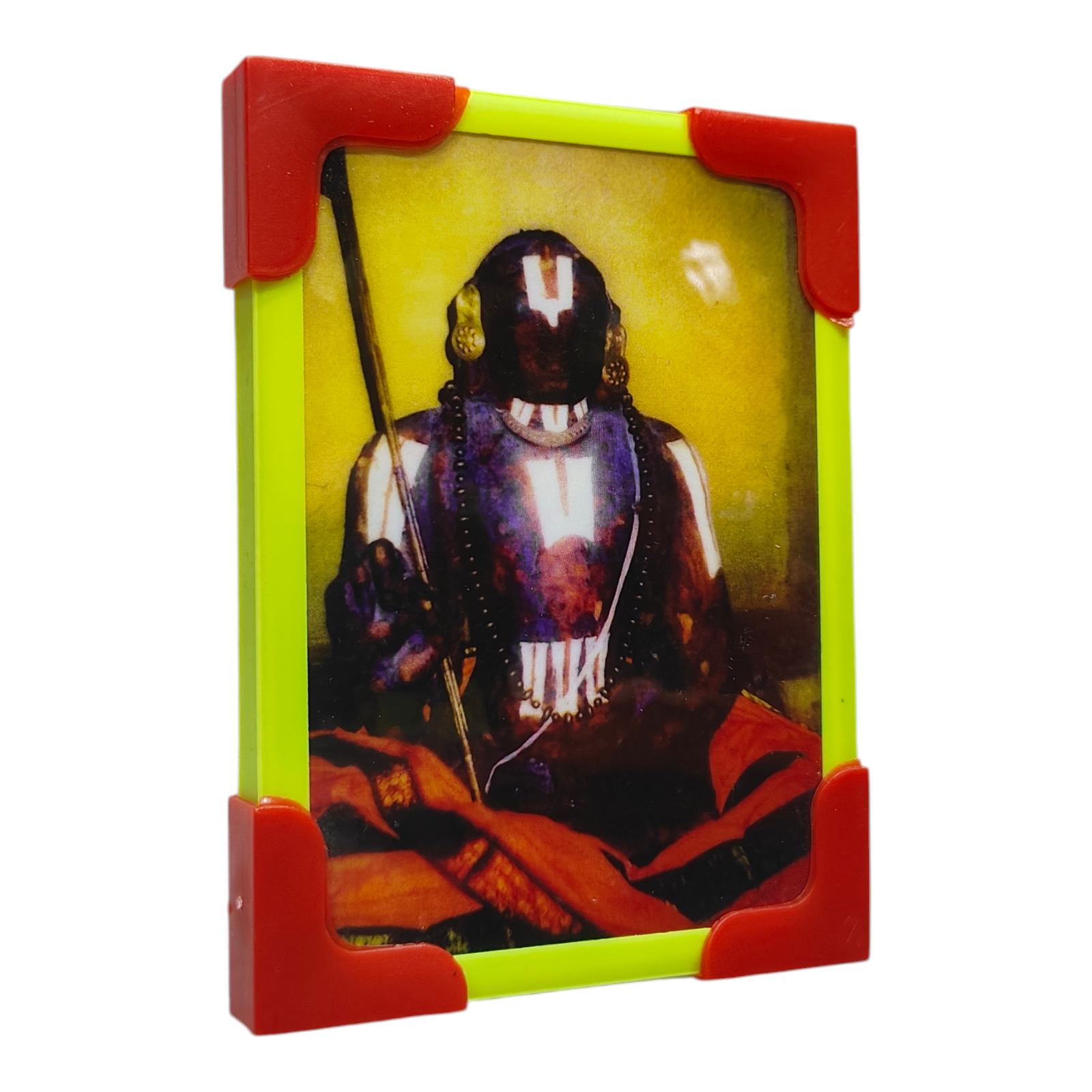 Srirangam Moolava Swami Ramanujar Photo Frame Table Top Showpiece 4 x 3 inch - Home Décor & Utsav Gifting