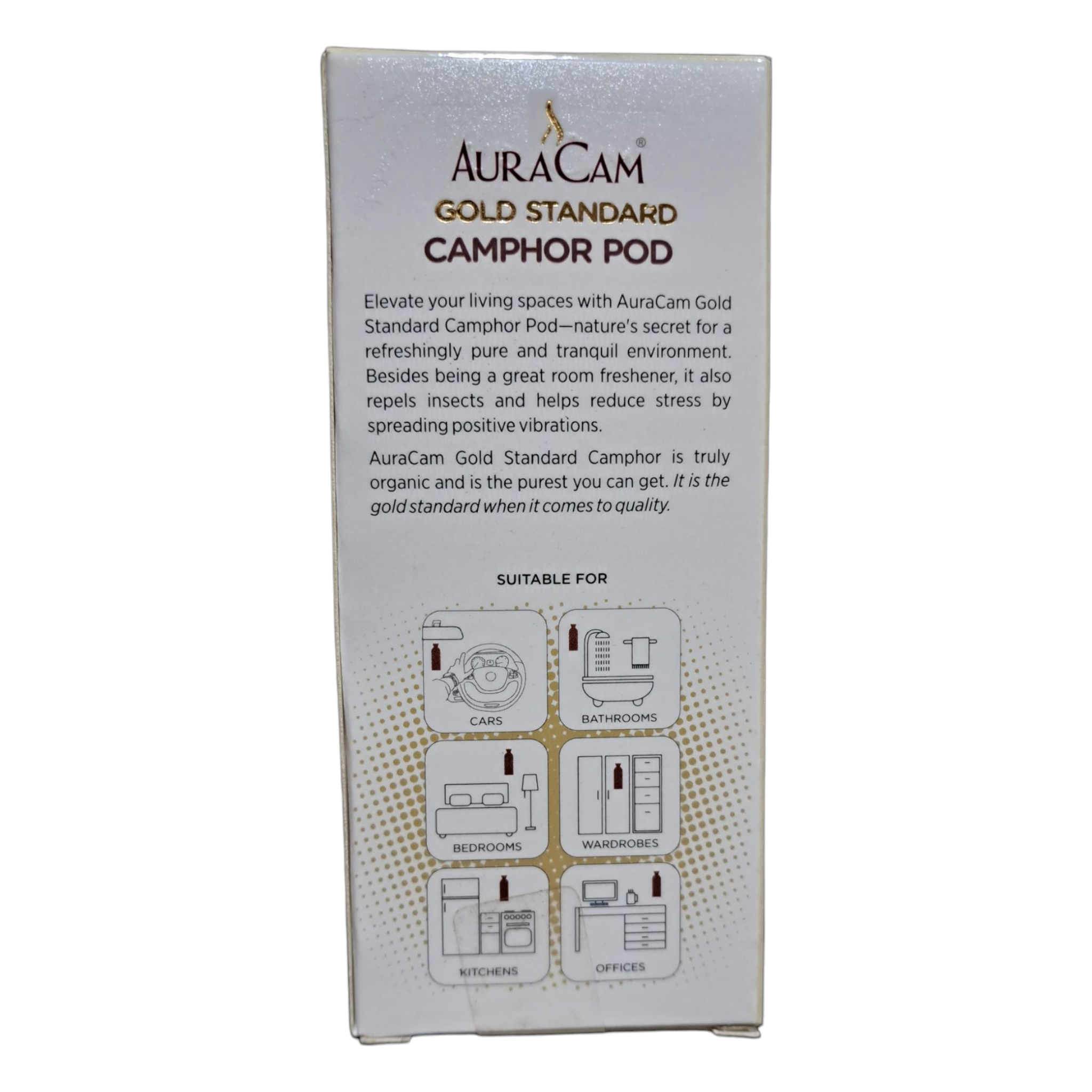 AurACam Camphor Pod Oudh Agarwood Flavour Aromatic Natural Air Purifier & Mood Enhancer