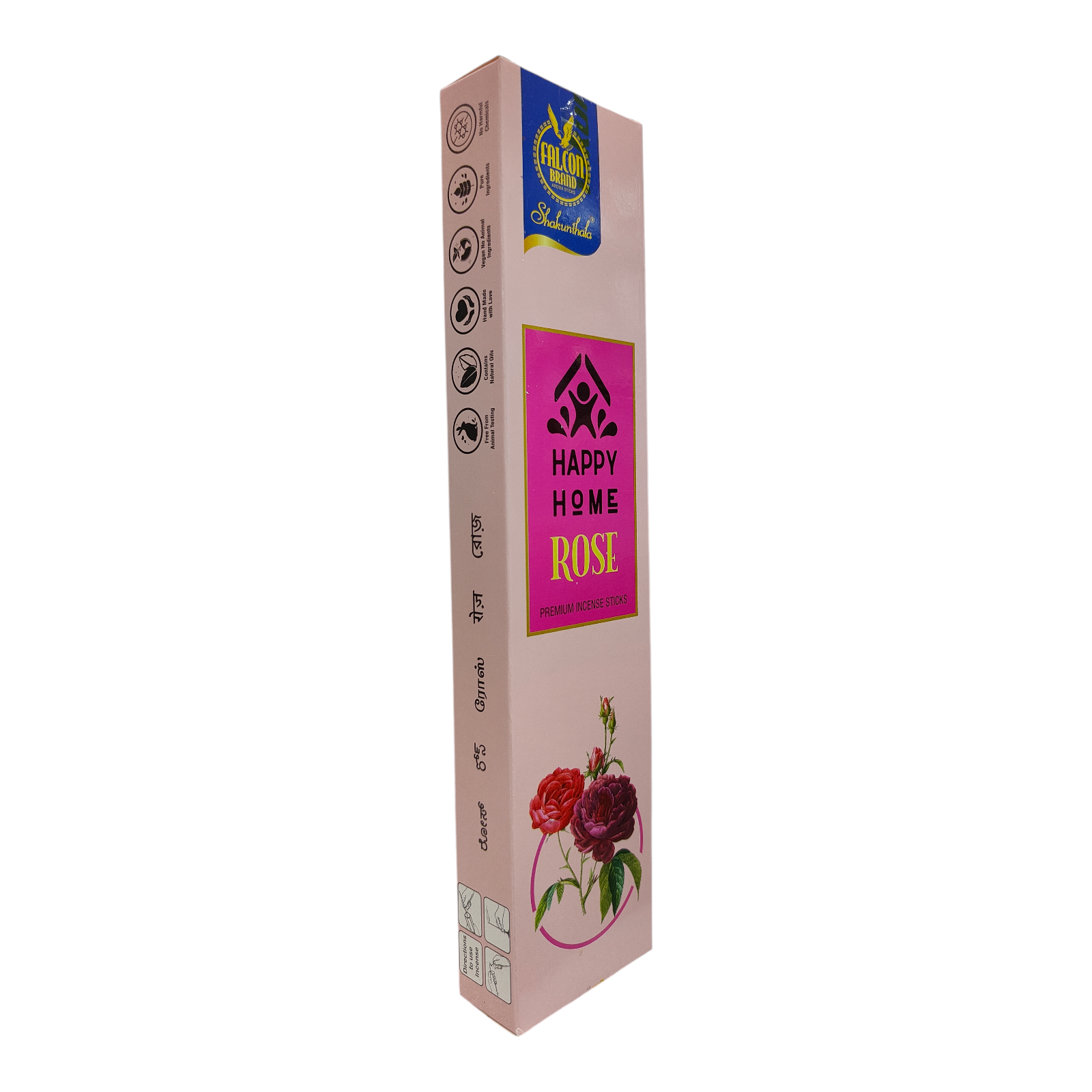 Shakunthala Happy Home Rose Premium Incense Sticks - Gulab Flavour Agarbatti for Home & Temple Fragrance
