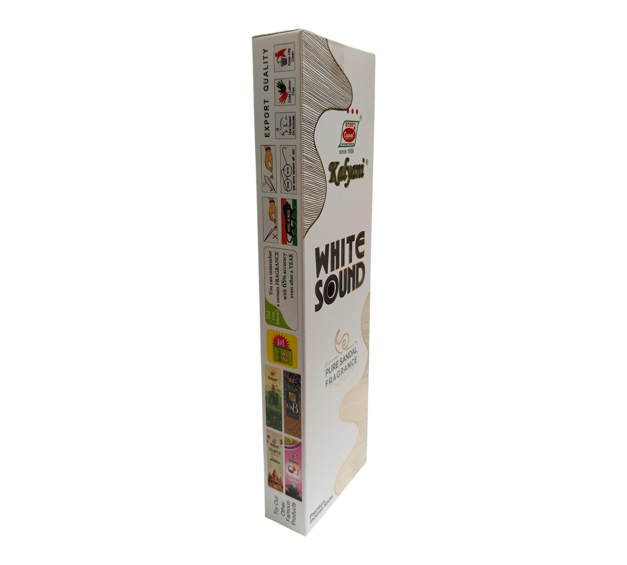 OTEE Kalyani White Sound Pure Sandal Fragrance Premium Incense Sticks - Pure Chandan Flavour for Pooja & Celebrations