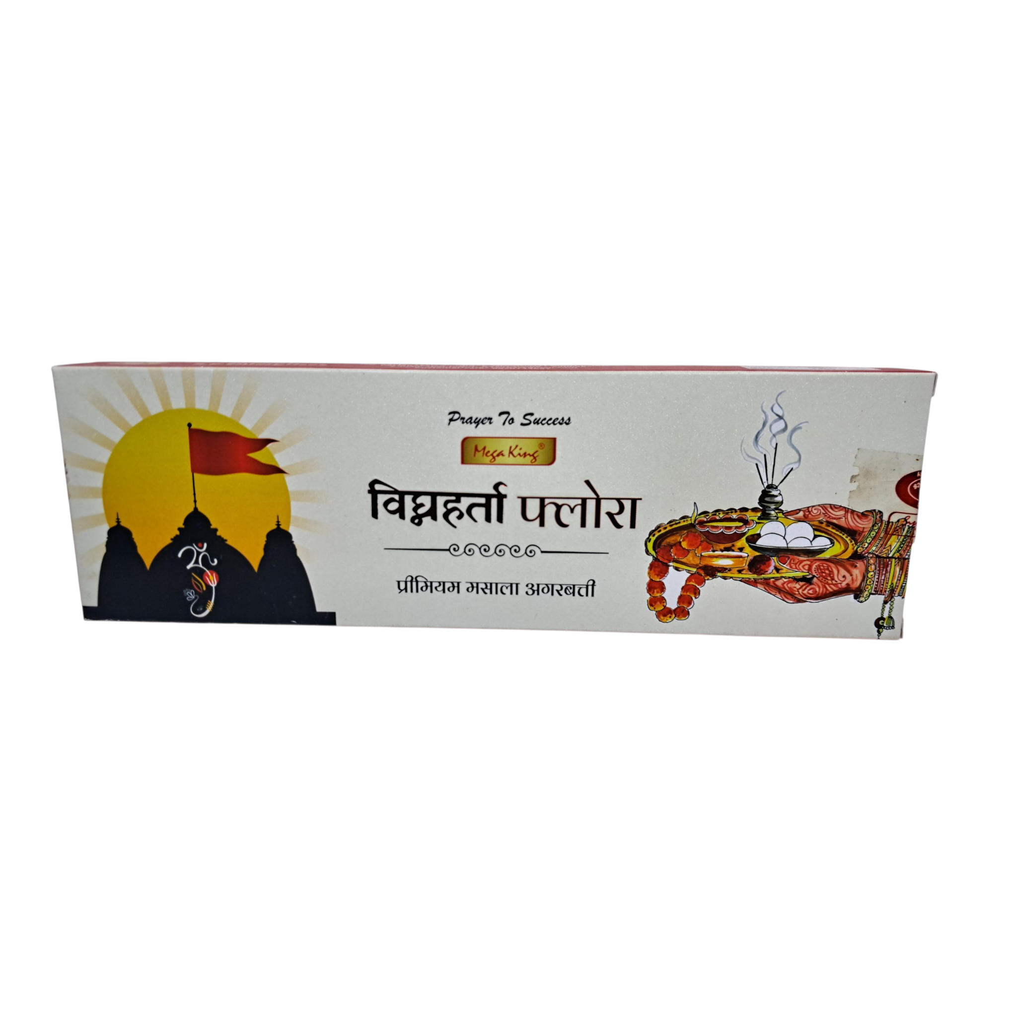 Mega King Vighnaharta Flora Premium Masala Agarbatti - Divine Floral Fragrance for Ganesh Pooja & Meditation