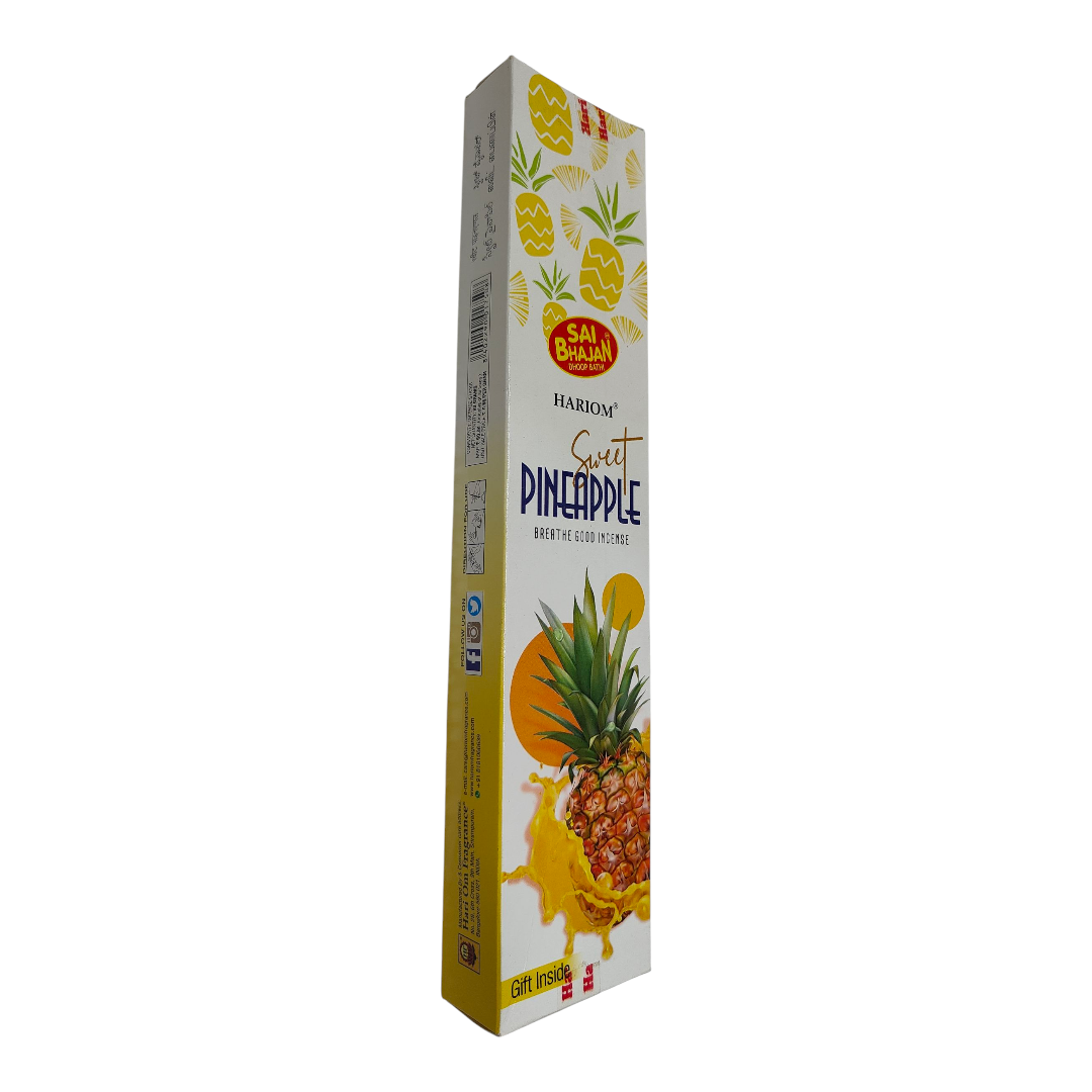 Sai Bhajan Hariom Pineapple Breathe Good Incense - Anaar Flavour handcrafted masala agarbatti