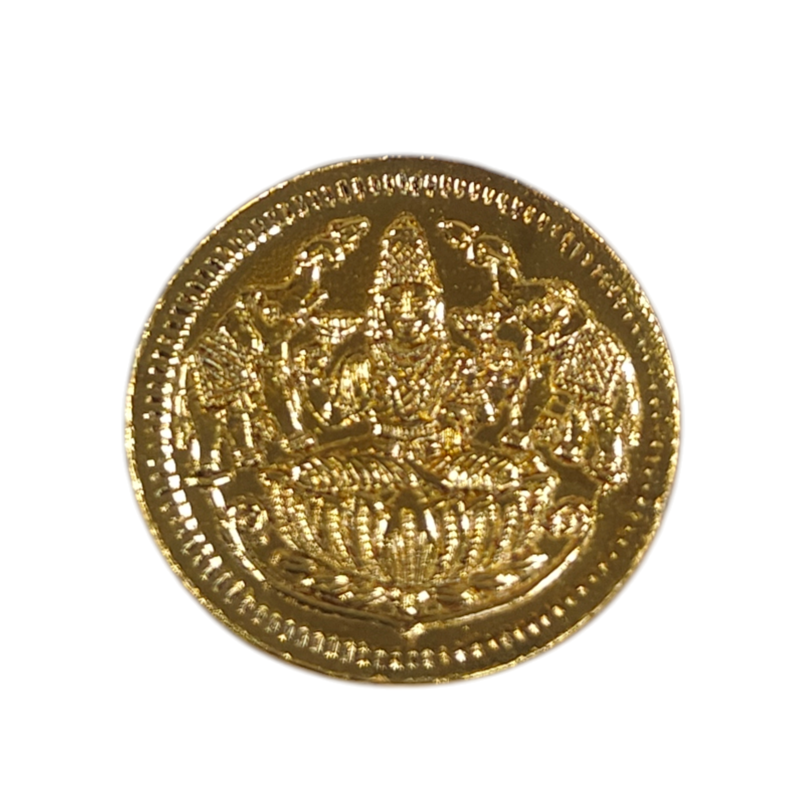 Gold Plated Mahalakshmi Thamarai Embossed 108 Coins set 2 & 5 gms - Auspicious Hindu Spiritual Pooja Set