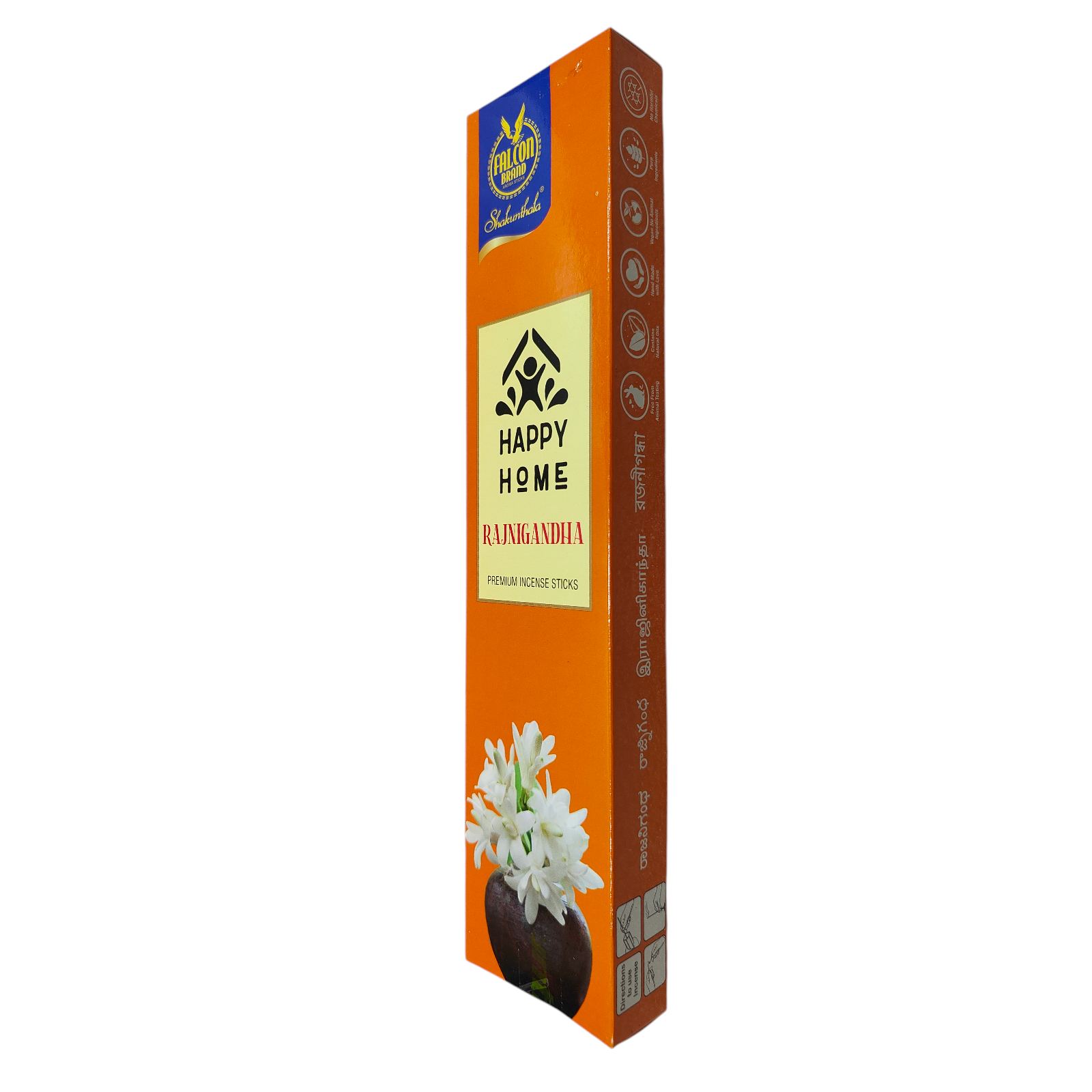 Shakunthala Happy Home Red Chandan  Premium Incense Sticks - Indian Sandal Flavour Agarbathi for Pooja & Celebrations