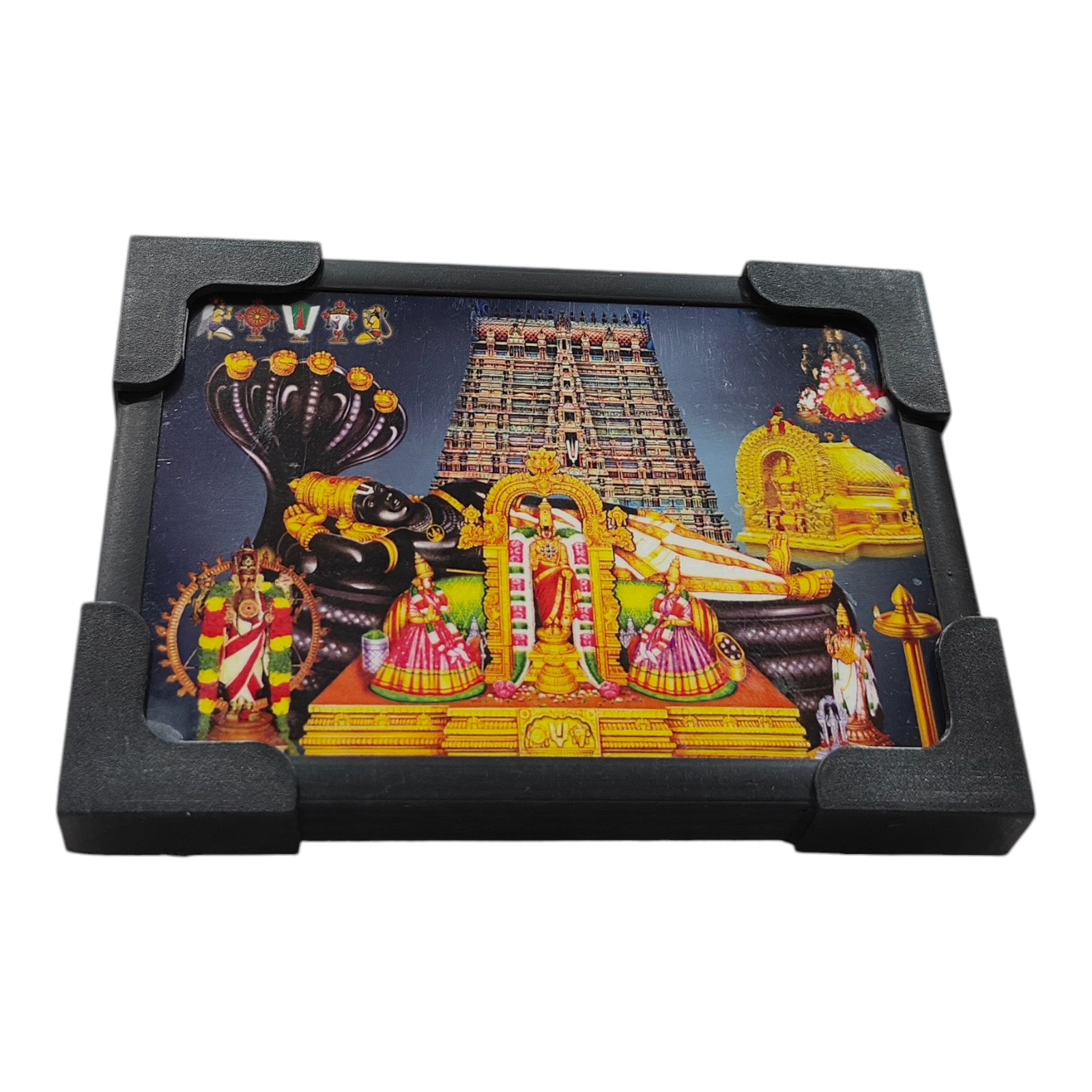 Sri Ranganatha Swami Photo Frame Table Showpiece 4 x 3 inch - Home Décor & Spiritual Gifting